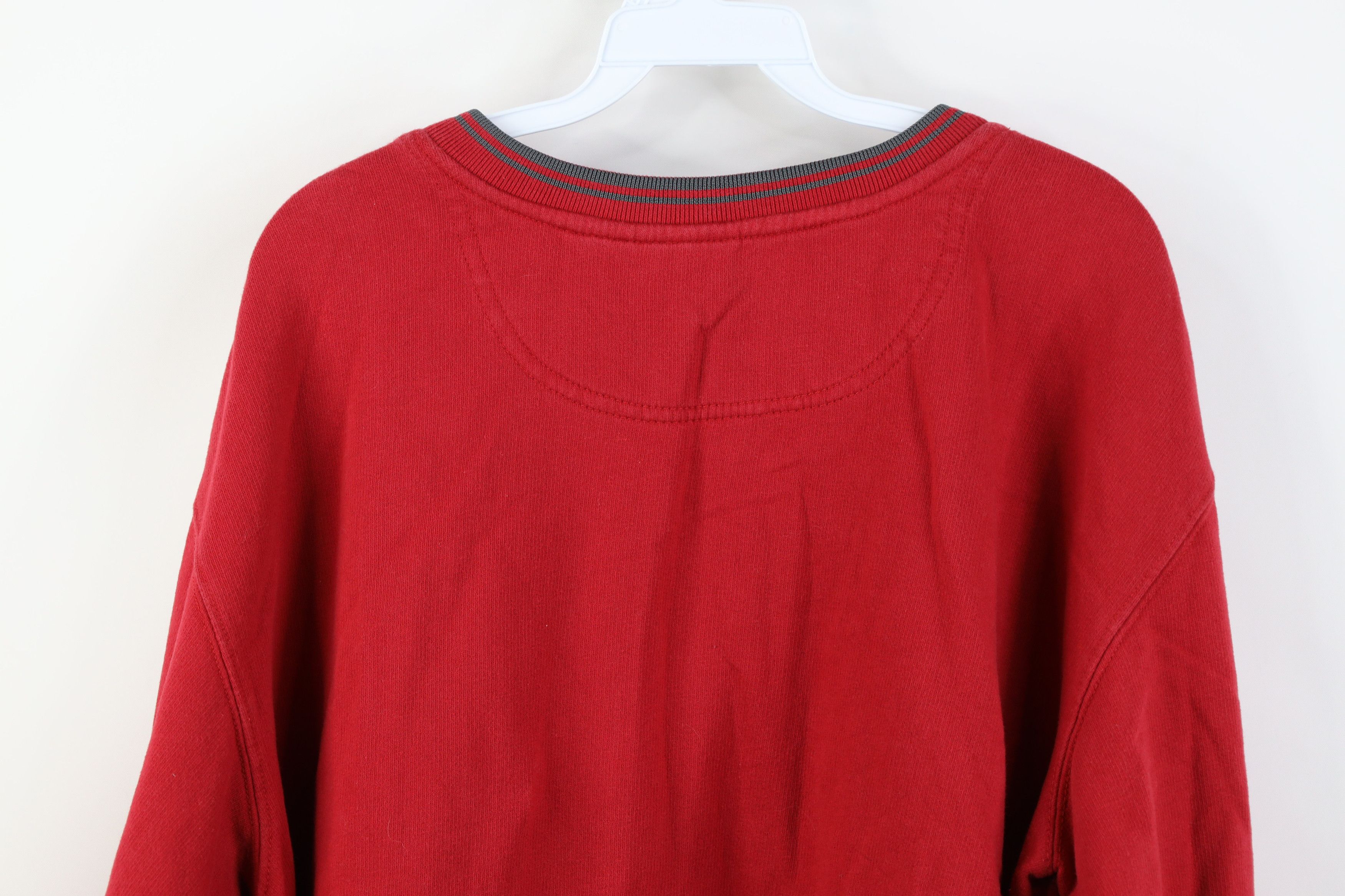 Disney Vintage Disney Winnie the Pooh Hunny V-Neck Sweatshirt Red Size XXL / US 16-18 / IT 52-54 - 14 Thumbnail