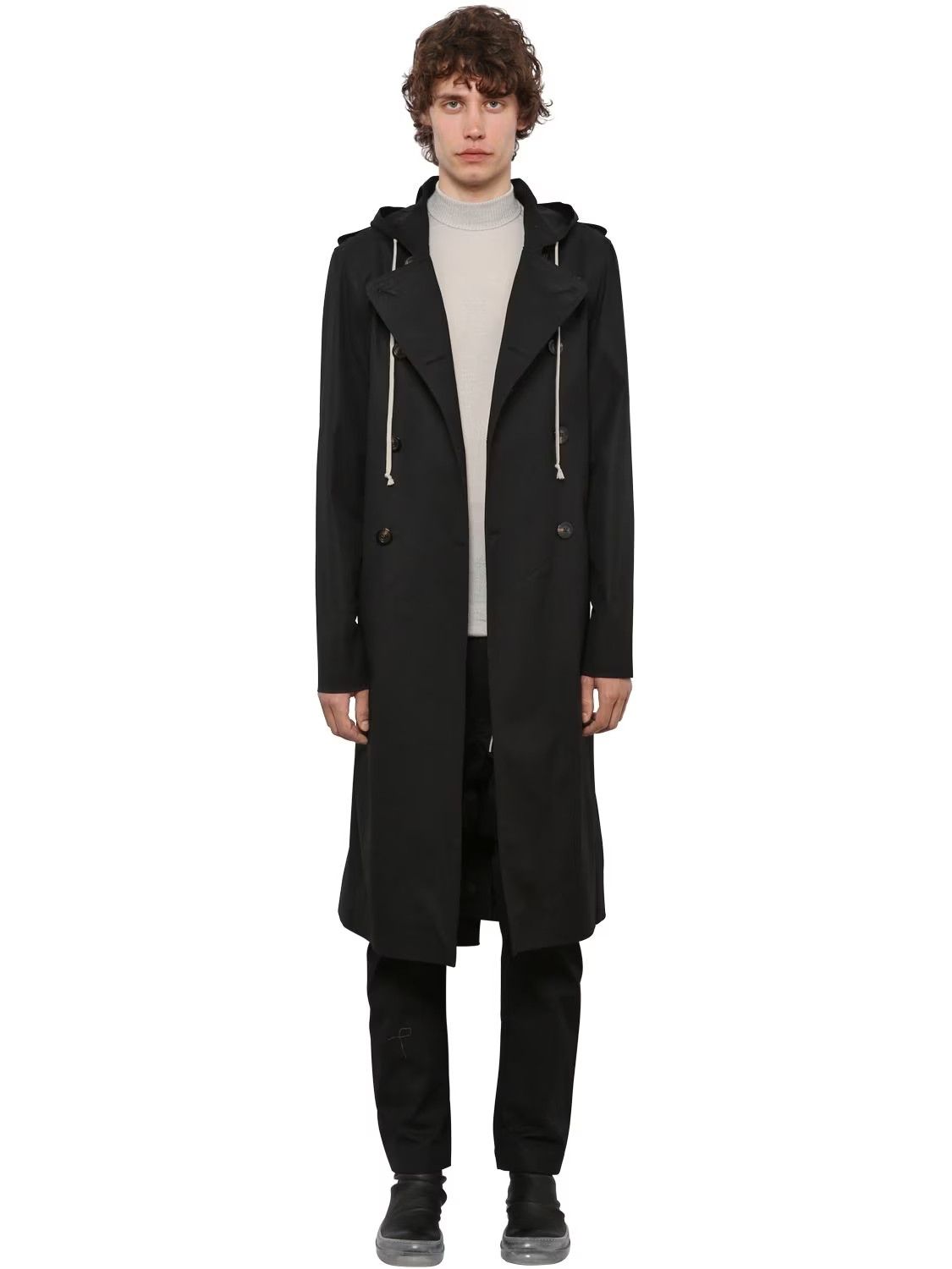 Rick Owens リックオウエンス HOODED TRENCH COAT Rick Owens リックオウエンス HOODED TRENCH COAT Rick Owens