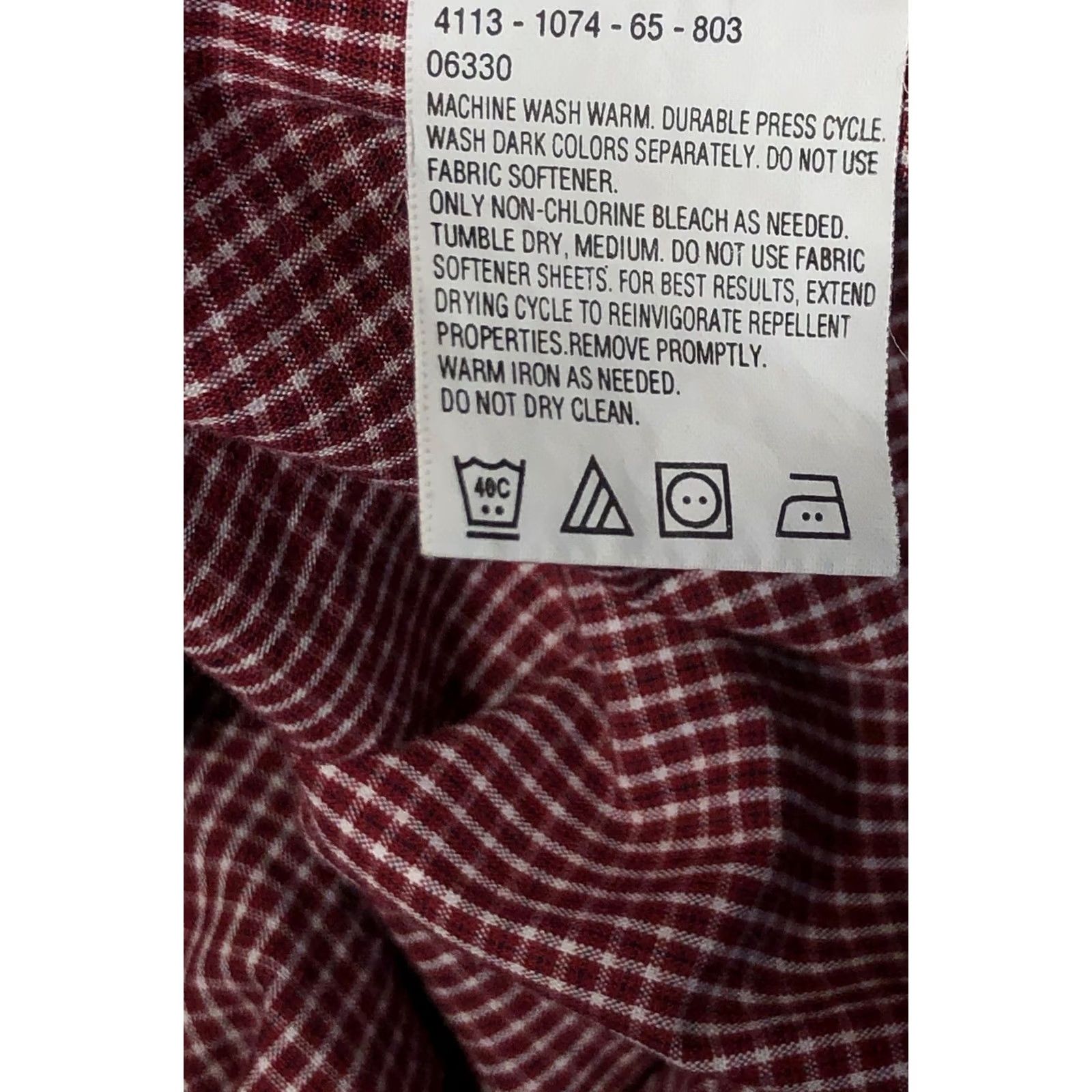 Haggar Haggar Oxford Button-Up L Red Plaid Short Sleeve Pocket Preppy Office Shirt Men Size US 33 - 5 Thumbnail