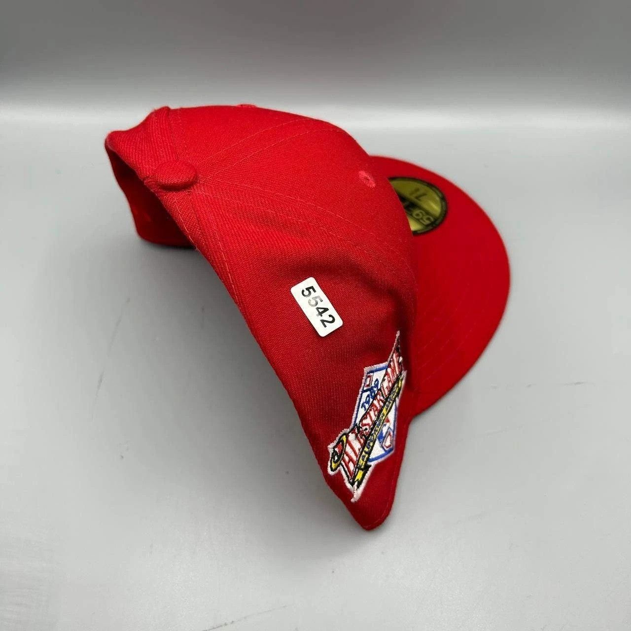 New Era Los Angeles LA Angels Hat Men 7 3/8 Red Green MLB Fitted Cap Size ONE SIZE - 7 Thumbnail