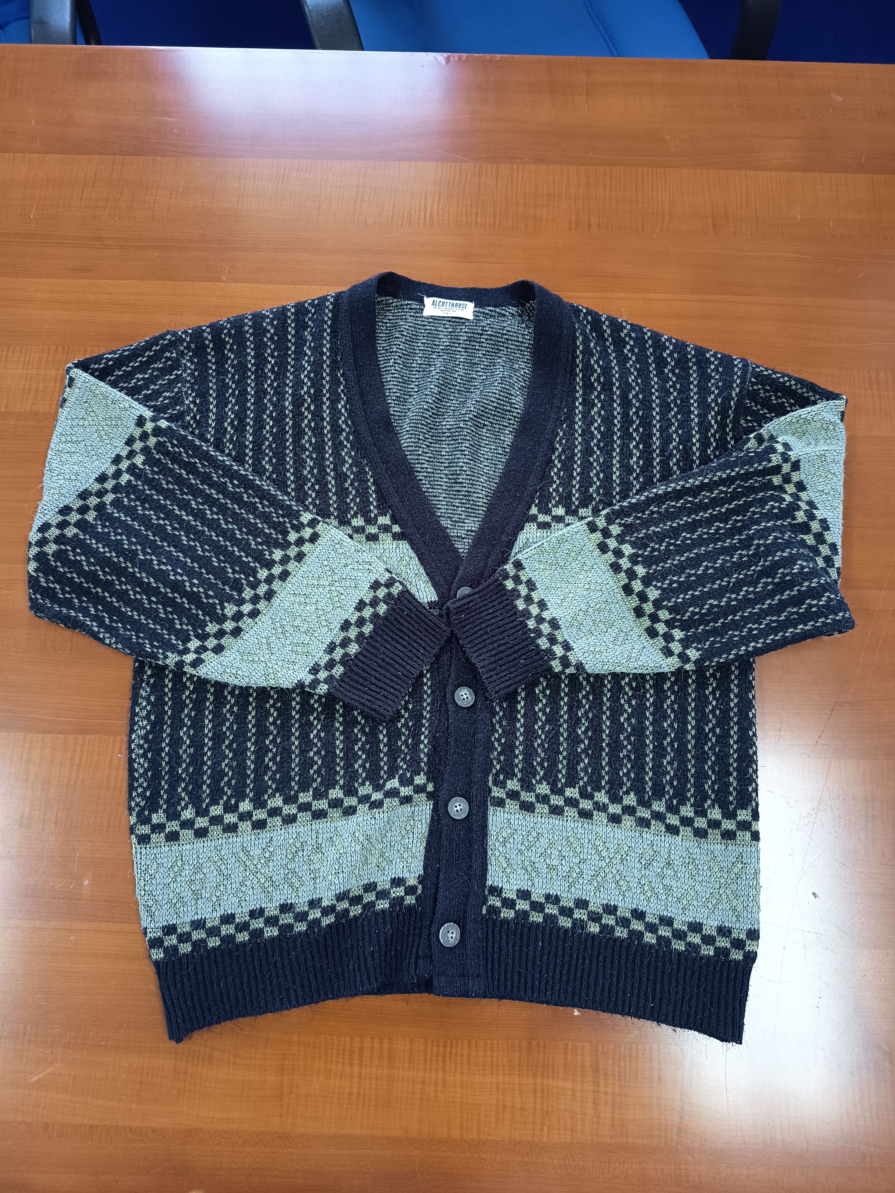 Vintage AlcottHouse Vintage Knit Cardigan – Patterned Retro Style Size US L / EU 52-54 / 3 - 15 Thumbnail