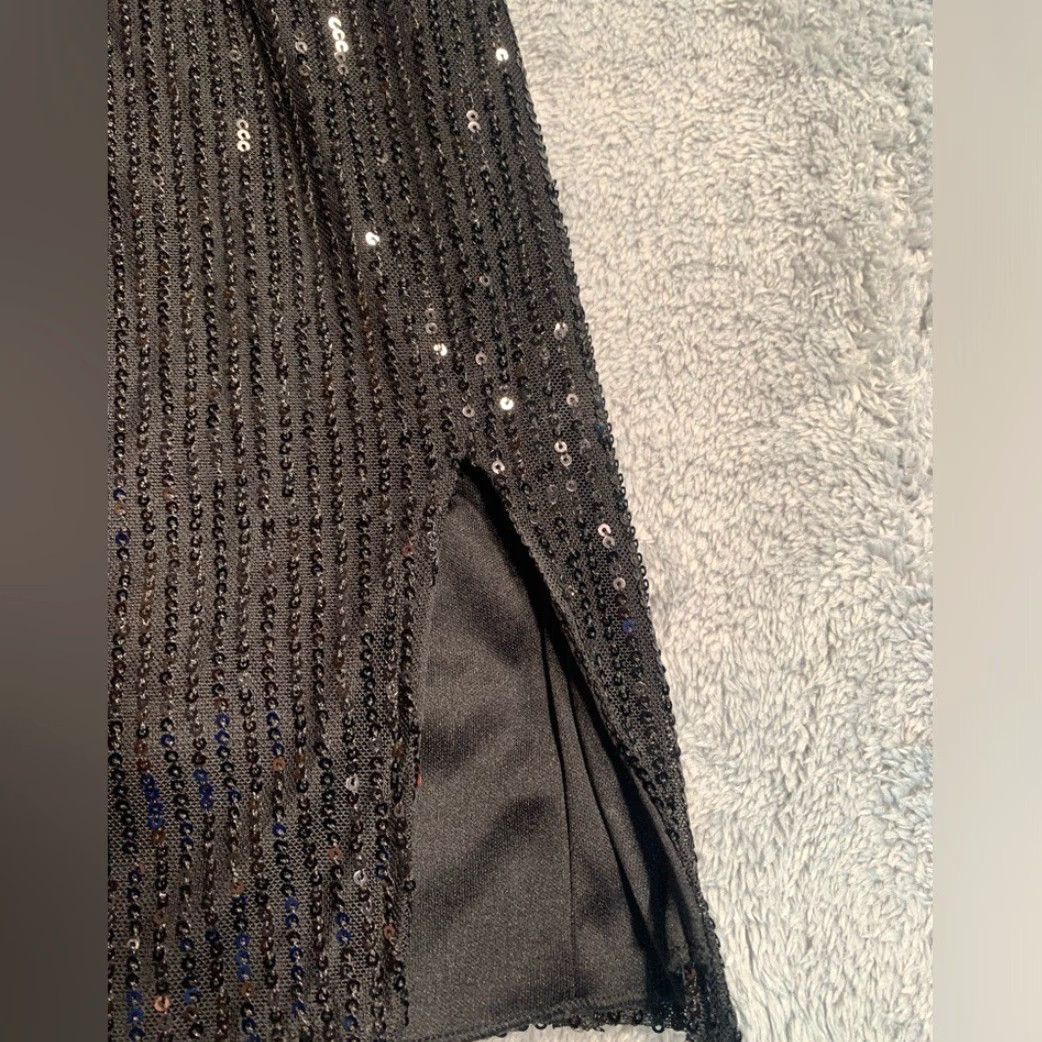 Vintage Motel Rocks Black Sequin Mini Dress L Women Regular Short Size Large Size L / US 10 / IT 46 - 5 Thumbnail