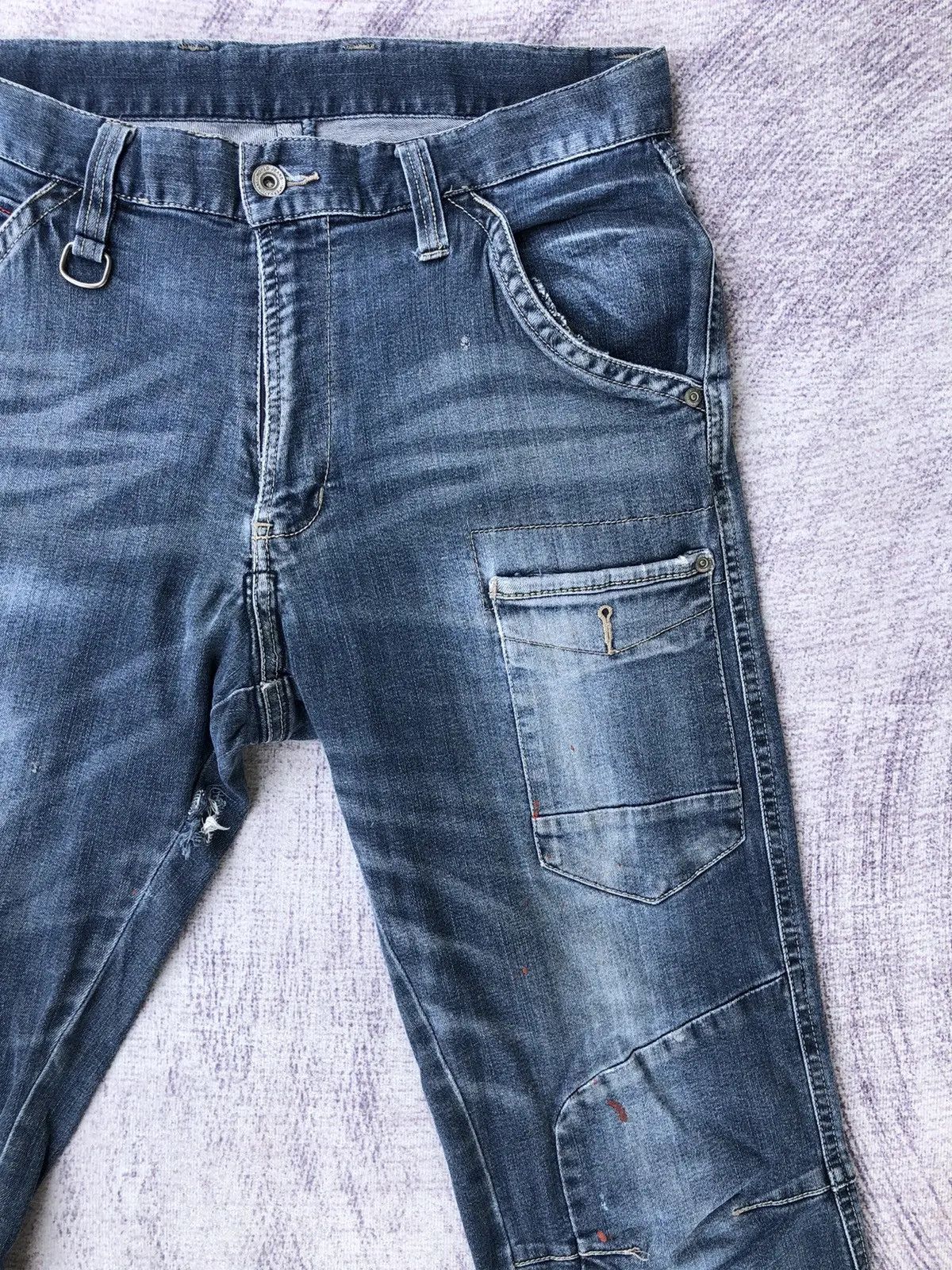 Japanese Brand × Vintage Vintage Distressed Jeans Bush Pocket/Cargo pants Size US 30 / EU 46 - 6 Thumbnail