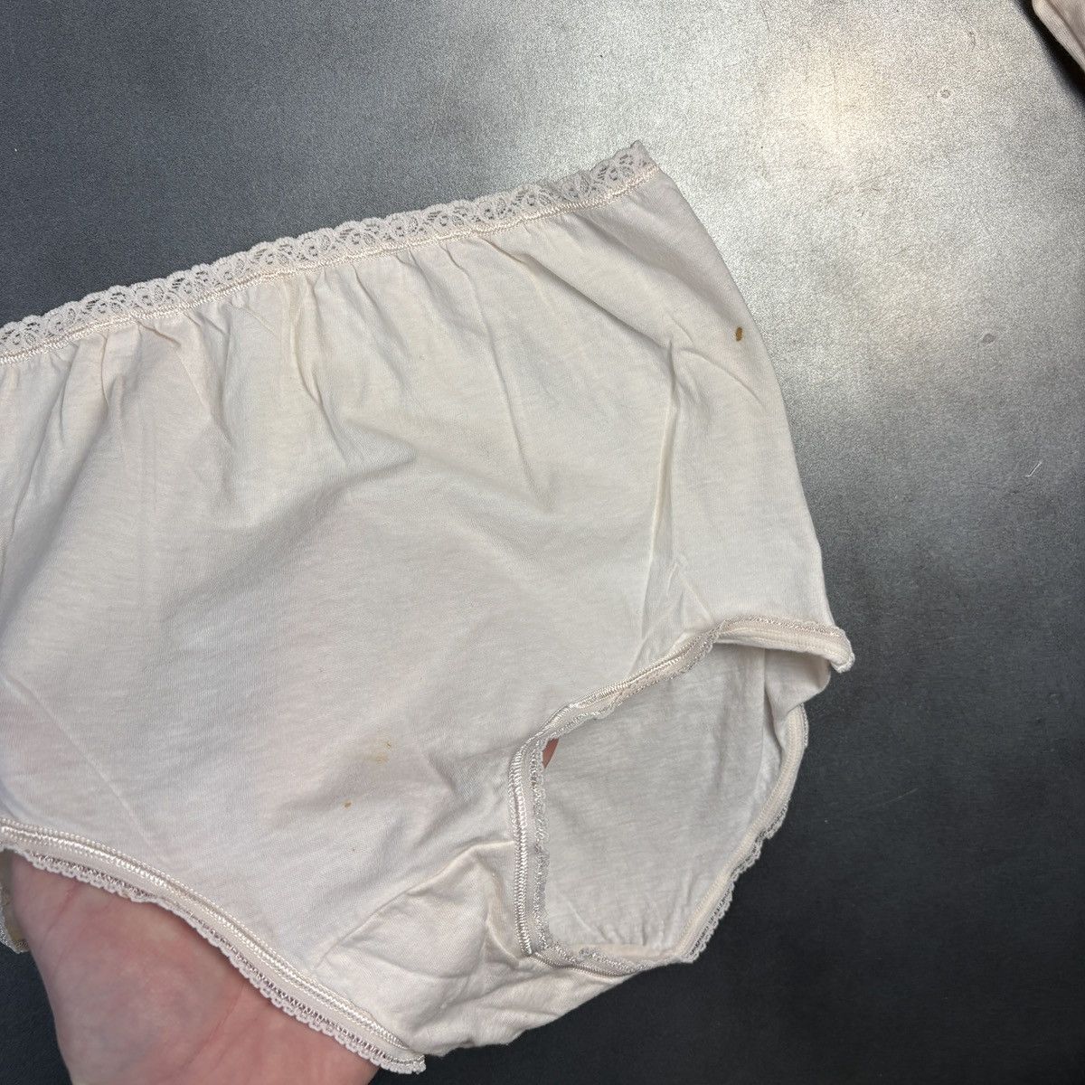 Marks & Spencer × Vintage Pack of 9 Vintage Underwear Blush High Waisted Lace Cotton Size ONE SIZE - 5 Thumbnail