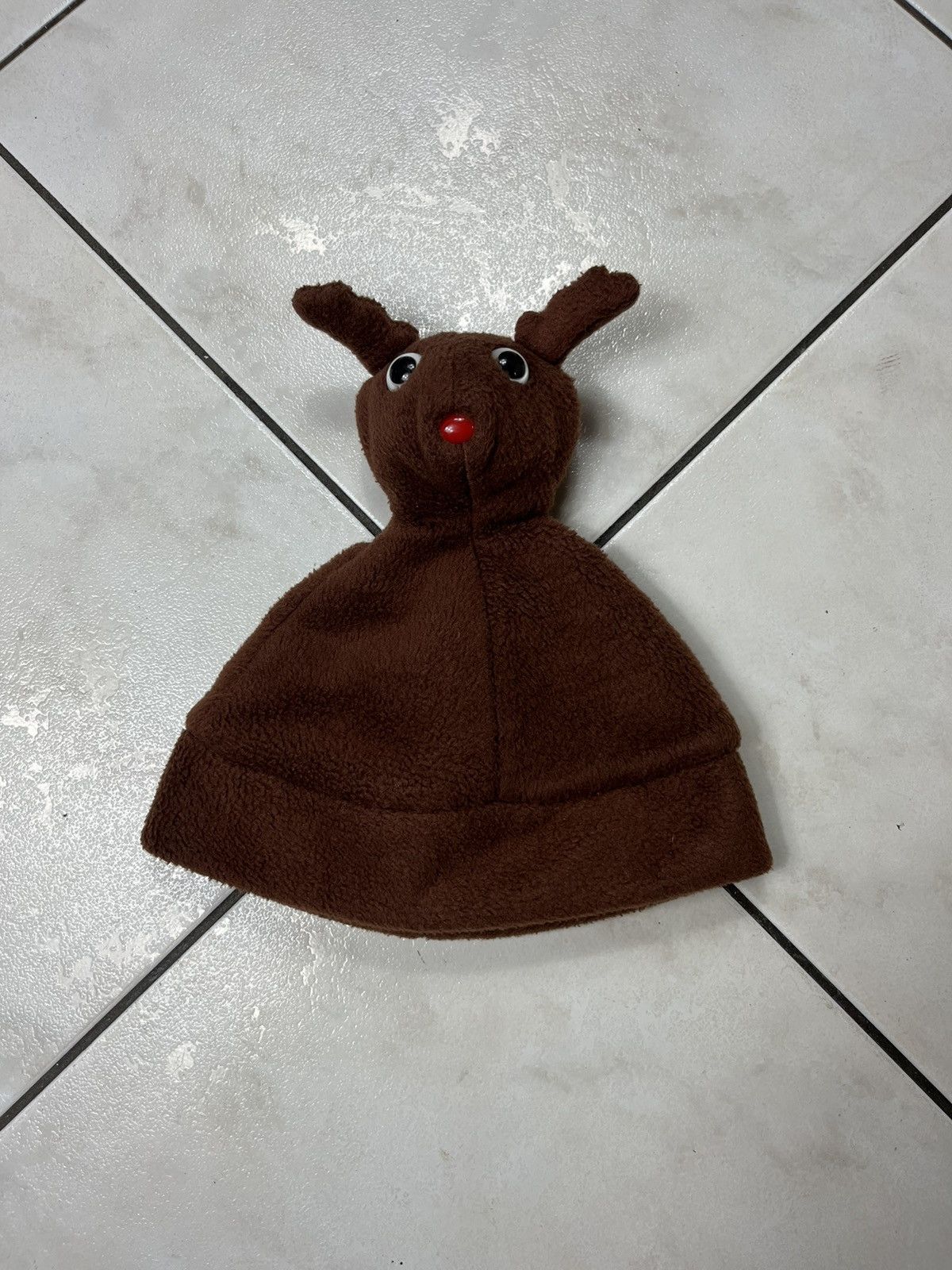 Gap × Vintage Vintage GAP 90s fleece animal hat sherpa reindeer funny Size ONE SIZE - 2 Thumbnail