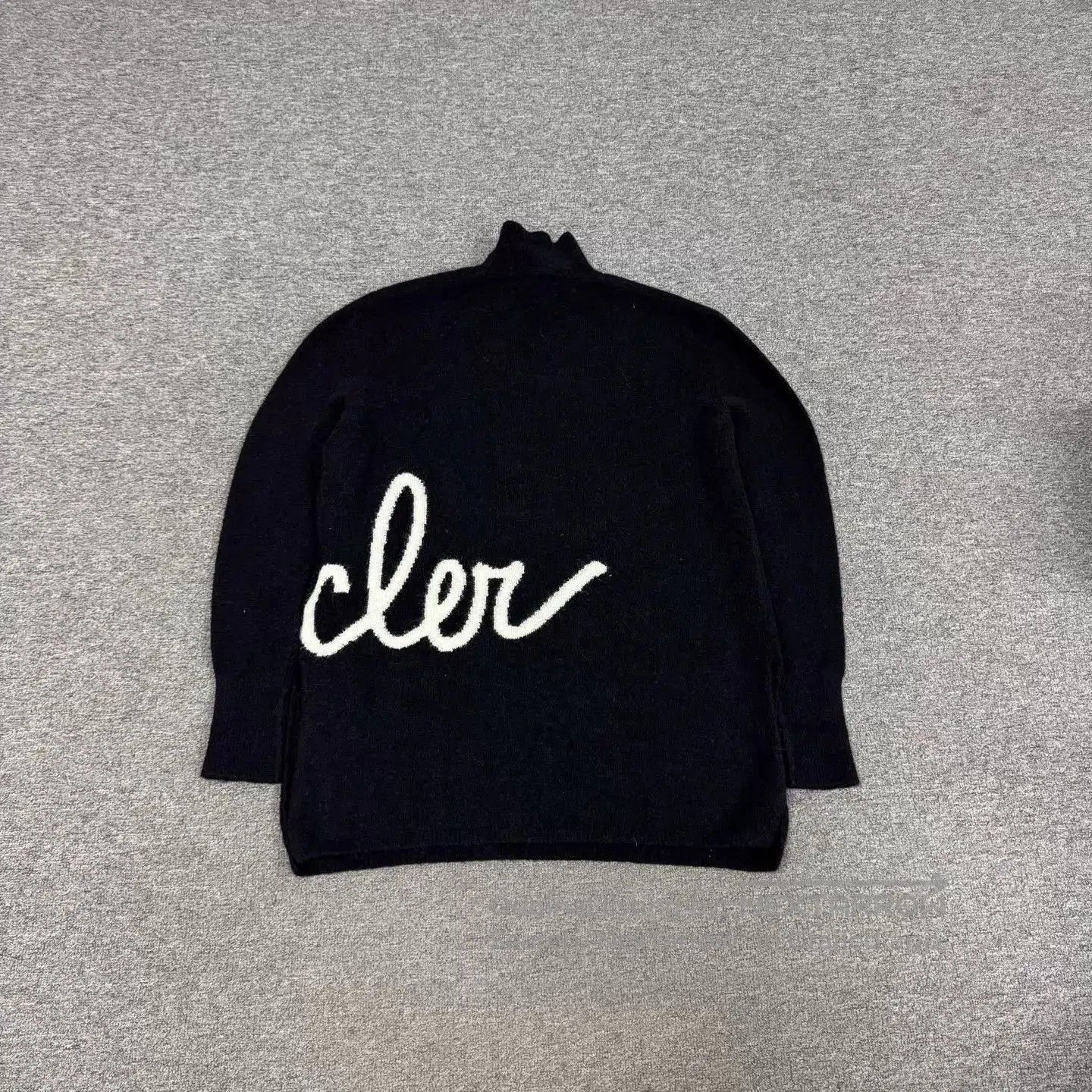 Moncler Black High Neck Long Sleeve Sweater with 'Mon' Print. Size US S / EU 44-46 / 1 - 2 Thumbnail