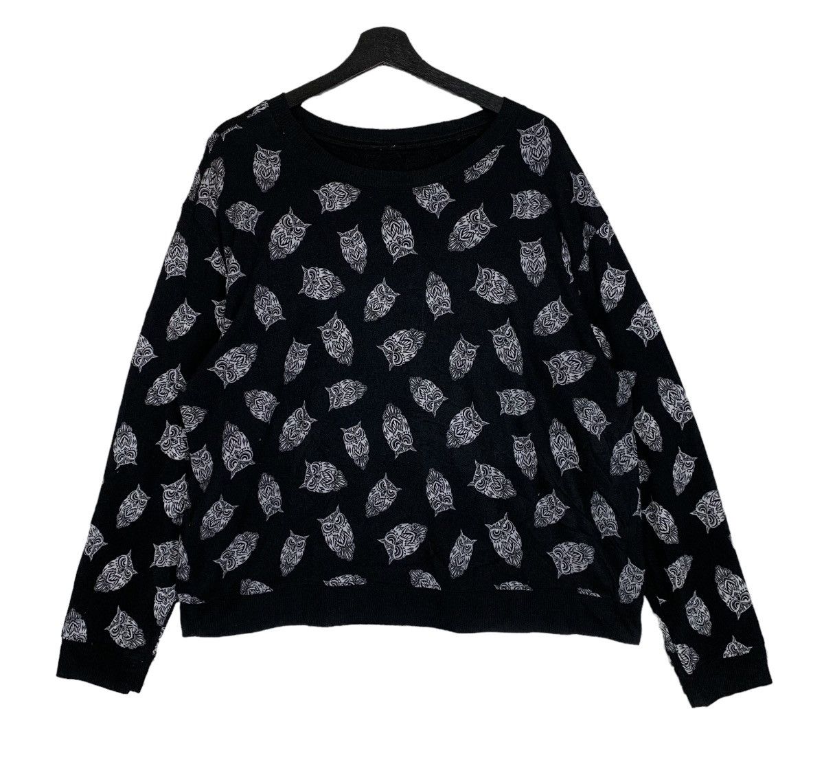 Japanese Brand Owl Full print Japanese Brand Streetwear Sweatshirt Sweater Size L / US 10 / IT 46 - 1 Thumbnail