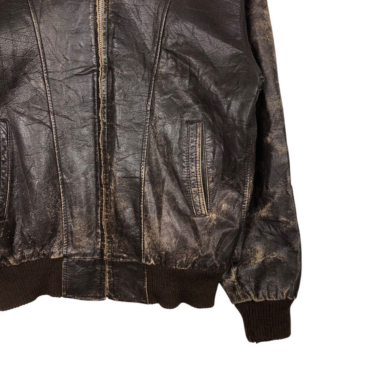 Japanese Brand 📌Vintage Genuine Leather Jacket Deluxe Japan Made Size US L / EU 52-54 / 3 - 5 Thumbnail