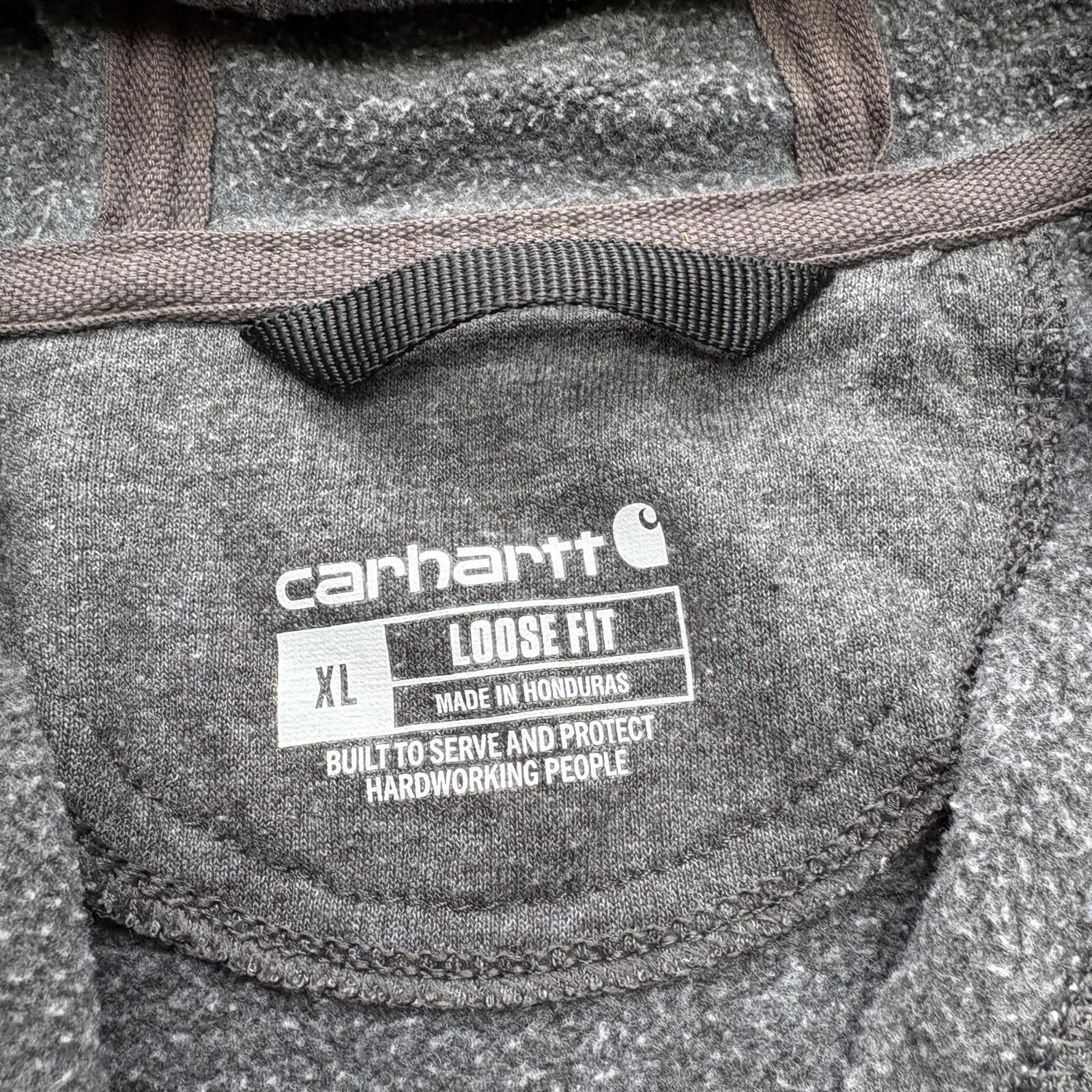 Carhartt Carhartt Loose Fit Workwear Grunge Faded Full Zip Hoodie Size US XL / EU 56 / 4 - 2 Thumbnail