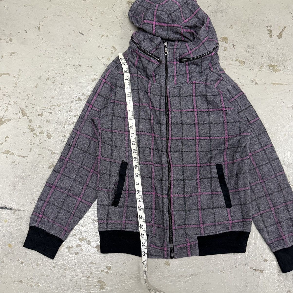 Le Grande Bleu (L.G.B.) Raff Rule Japan LGB Style Plaid Bono Hoodie Multiple Zip Size US L / EU 52-54 / 3 - 10 Thumbnail