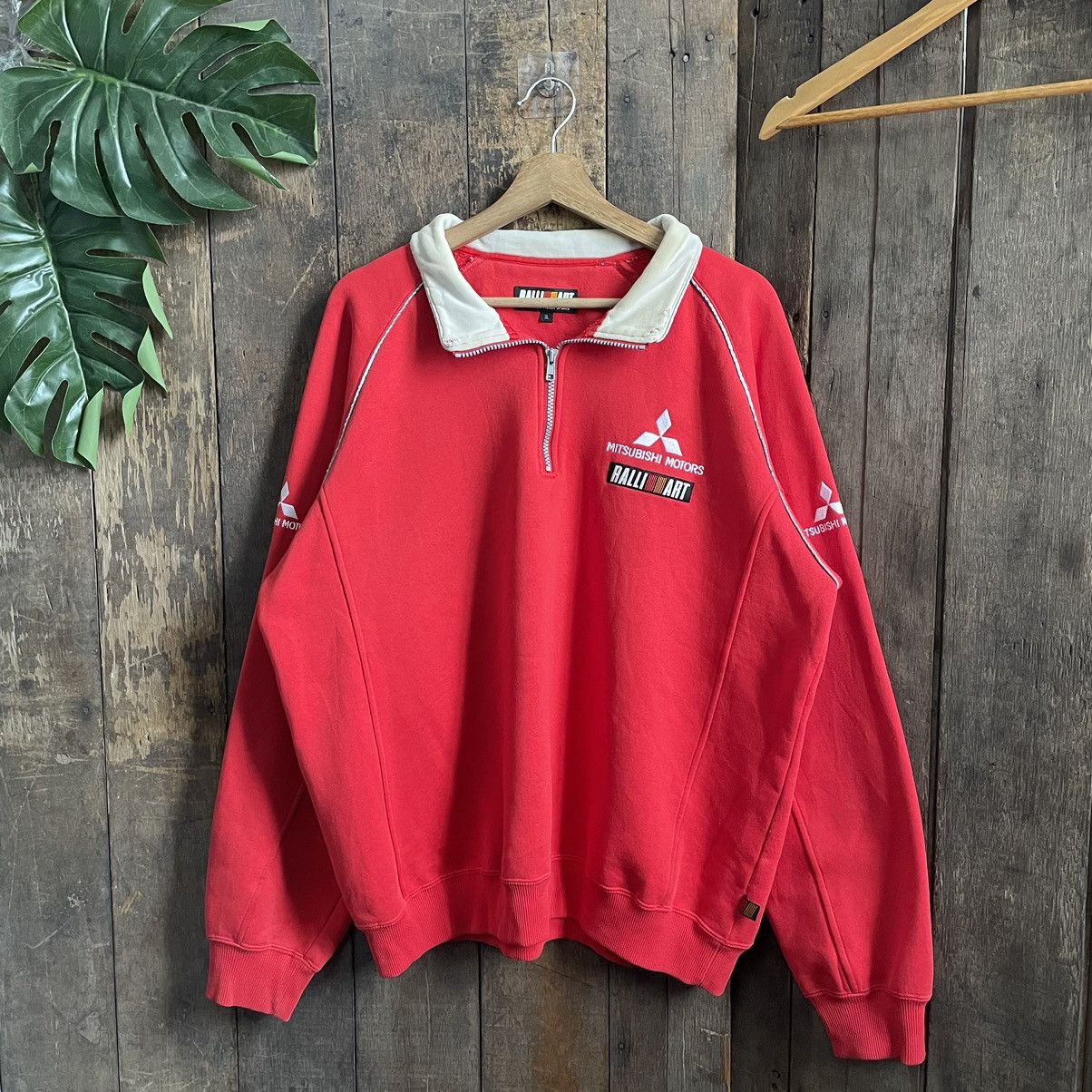 Vintage Vintage Mitsubishi Ralliart Half zipper Sweatshirt Size US XL / EU 56 / 4 - 1 Thumbnail