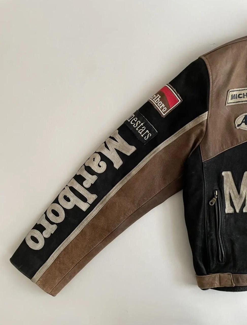 Other Vintage M Racing Leather Jacket – Brown & Black Size US L / EU 52-54 / 3 - 3 Thumbnail