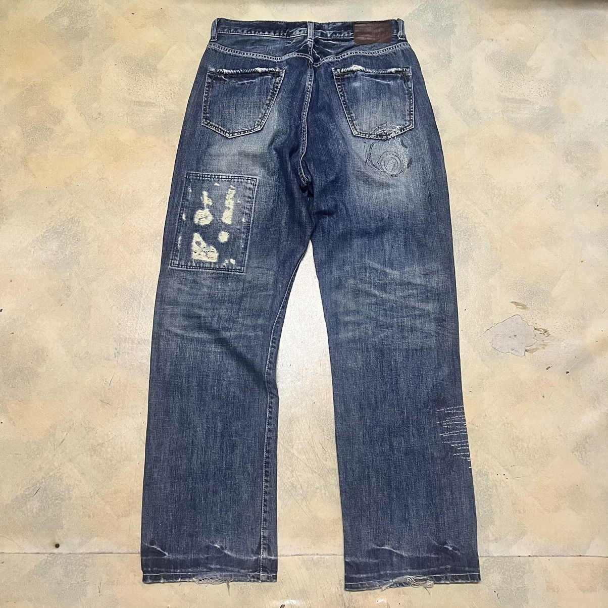 Global Work Global Work Distressed Denim Jeans Size US 31 - 2 Thumbnail