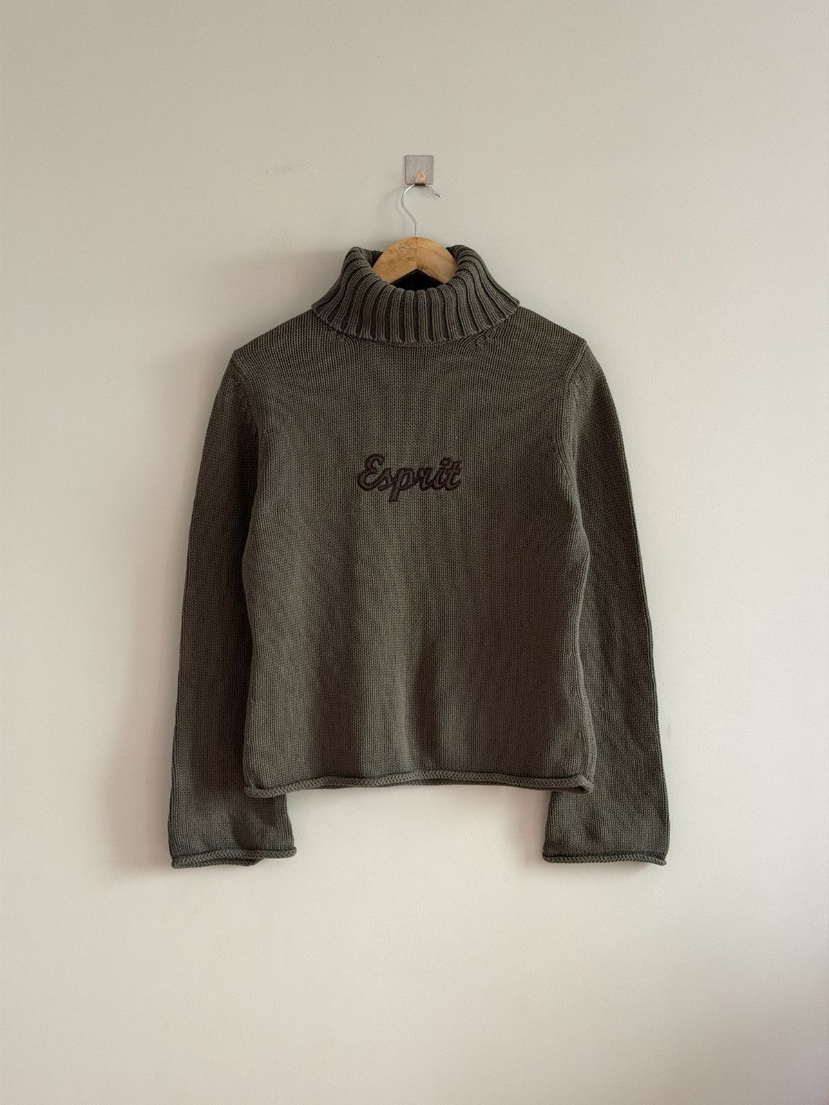Vintage Esprit Knit Turtleneck Sweater Chunky Cropped Size M / US 6-8 / IT 42-44 - 1 Thumbnail
