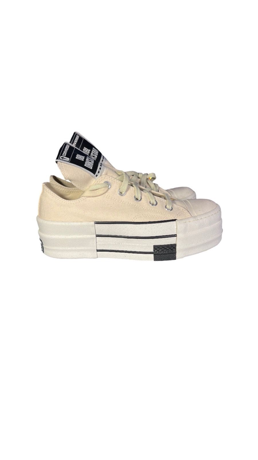 Rick Owens Rick Owens x Converse DRKSHDW DBL DRKSTAR Platform Trainers Size US 10 / EU 43 - 3 Thumbnail