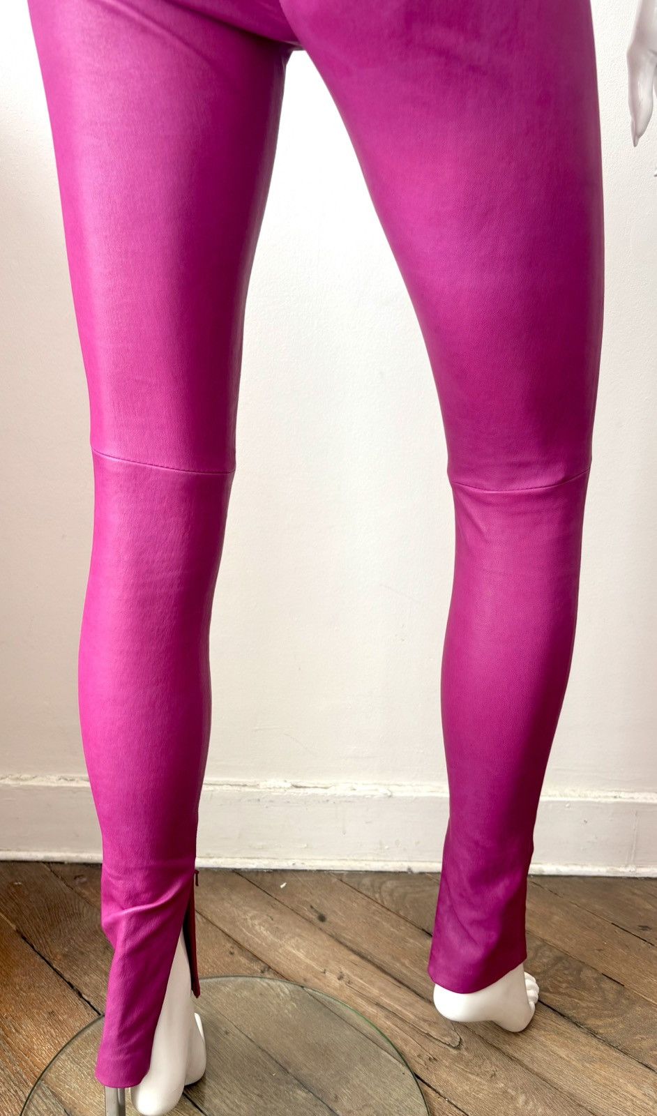 Balenciaga Balenciaga leather pink trousers XS Size 25" / US 0 / IT 36 - 8 Thumbnail