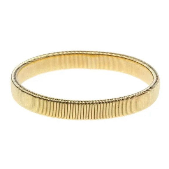 Other Men Stainless Steel Style Elastic Metal Armband Bracelet (G) Size ONE SIZE - 1 Thumbnail