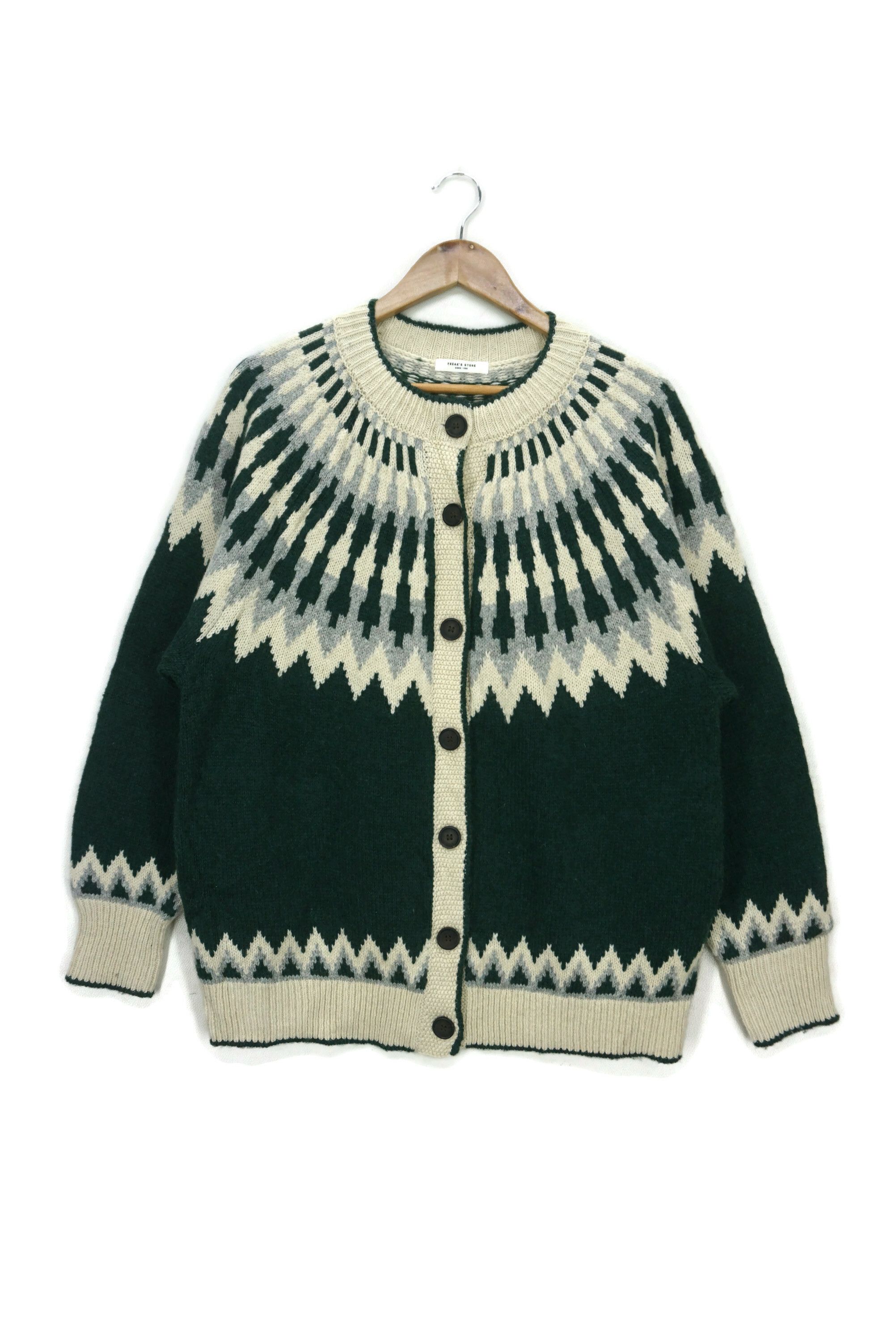 Japanese Brand Freak's Store Isle Sweater fit Size L Wool Blend Jacket Size US L / EU 52-54 / 3 - 1 Thumbnail