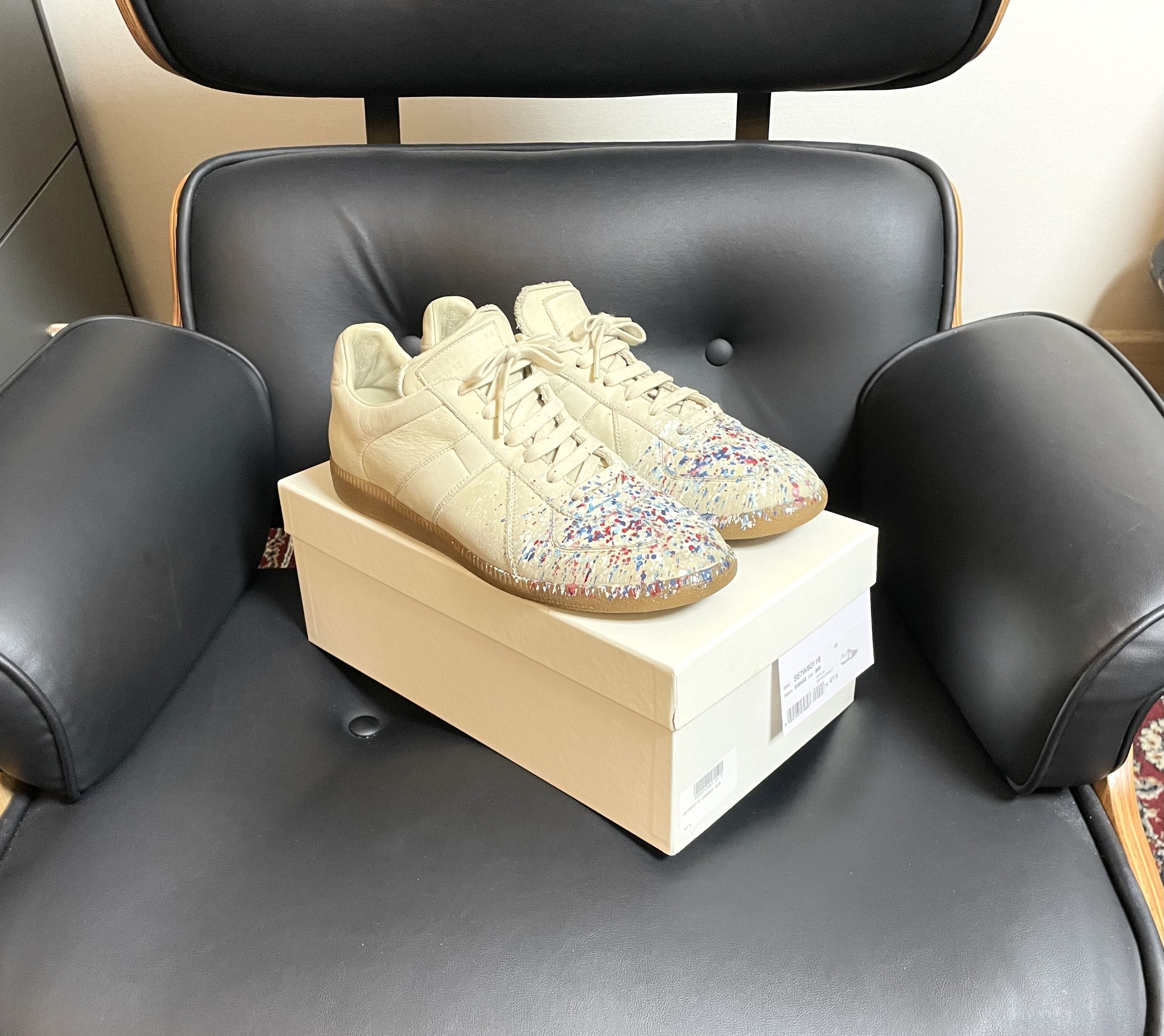 Maison Margiela Maison Margiela GAT (Paint Splatter 2015 Archive) Size US 8.5 / EU 41-42 - 2 Thumbnail