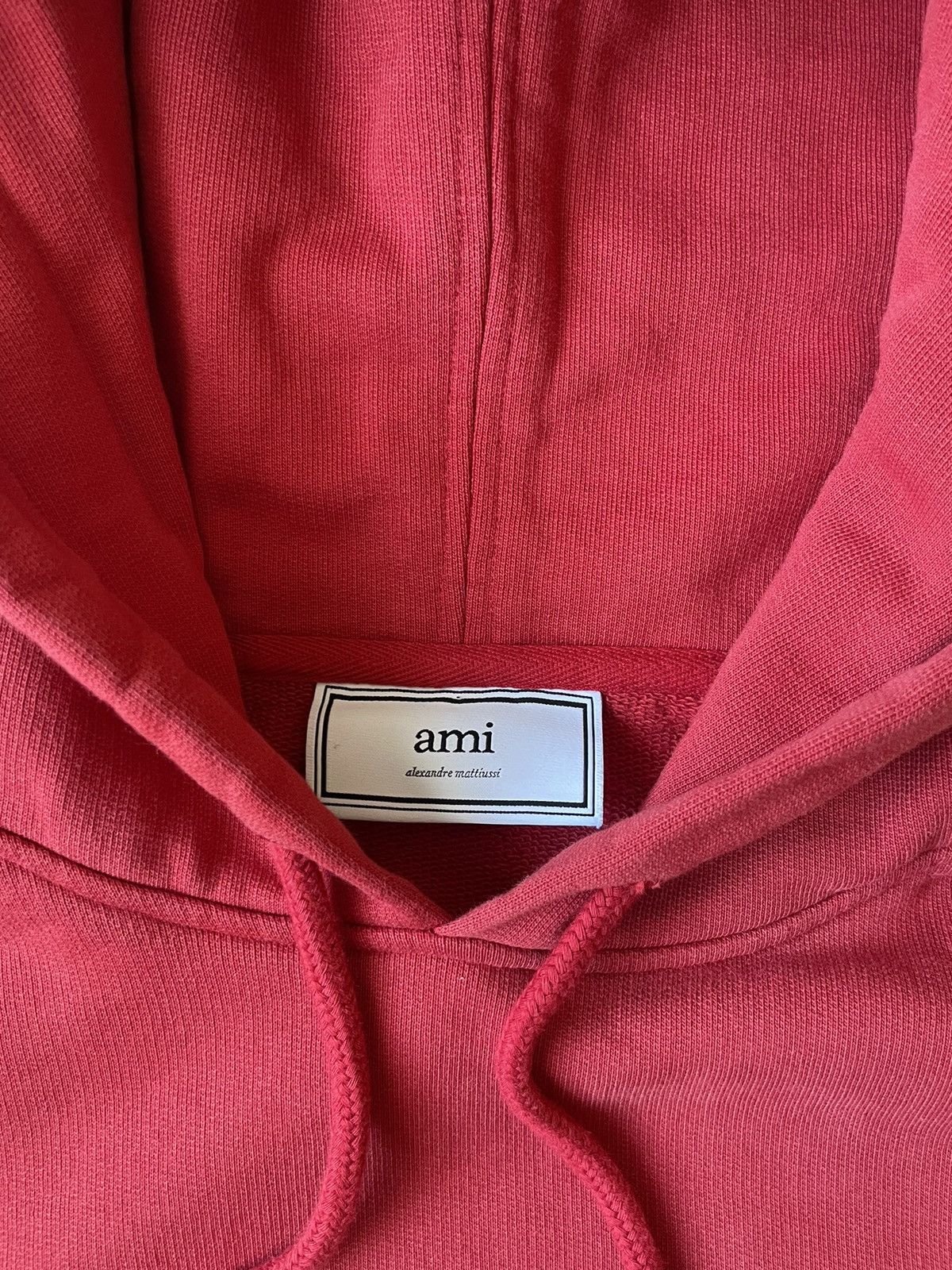 AMI 🔥 AMI Paris Red Hoodie "Ami!" Logo Embroidered Size US M / EU 48-50 / 2 - 3 Thumbnail