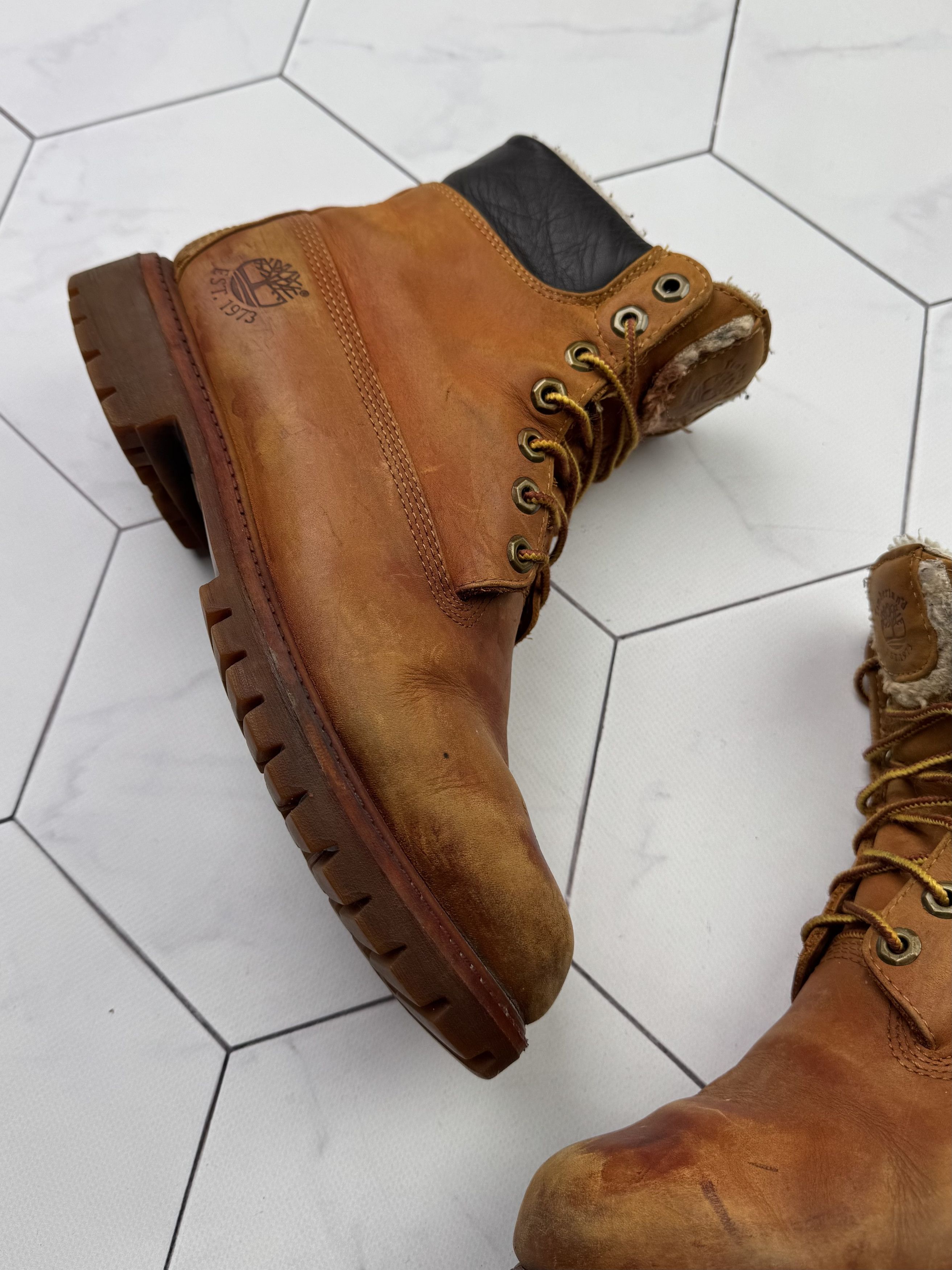 Timberland Timberland Vintage Faded Leather Boots (B562)E2 Size US 8.5 / EU 41-42 - 2 Thumbnail