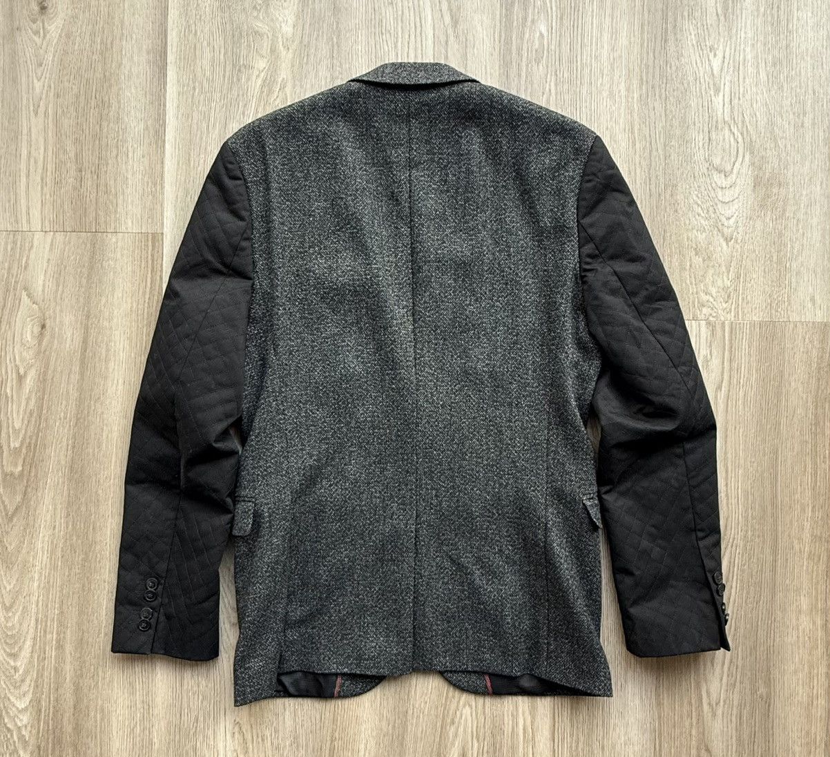 Hugo Boss Hugo Boss Gray Blazer With Black Sleeves Size 36R - 15 Thumbnail
