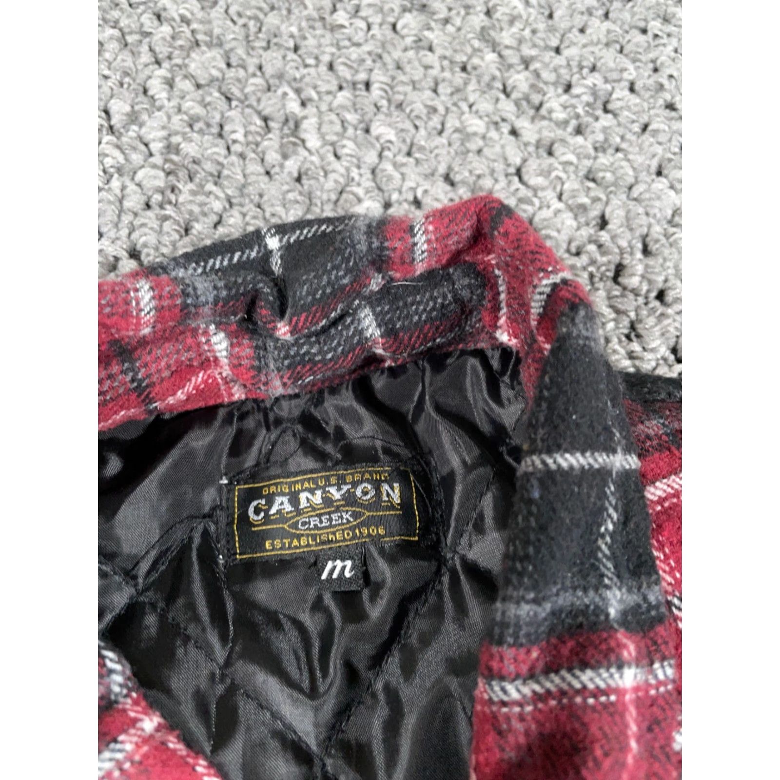 Vintage VINTAGE Workwear Quilted Flannel Shirt Jacket Adult Medium Red Black Plaid Grunge Mens Jacket Size US M / EU 48-50 / 2 - 3 Thumbnail