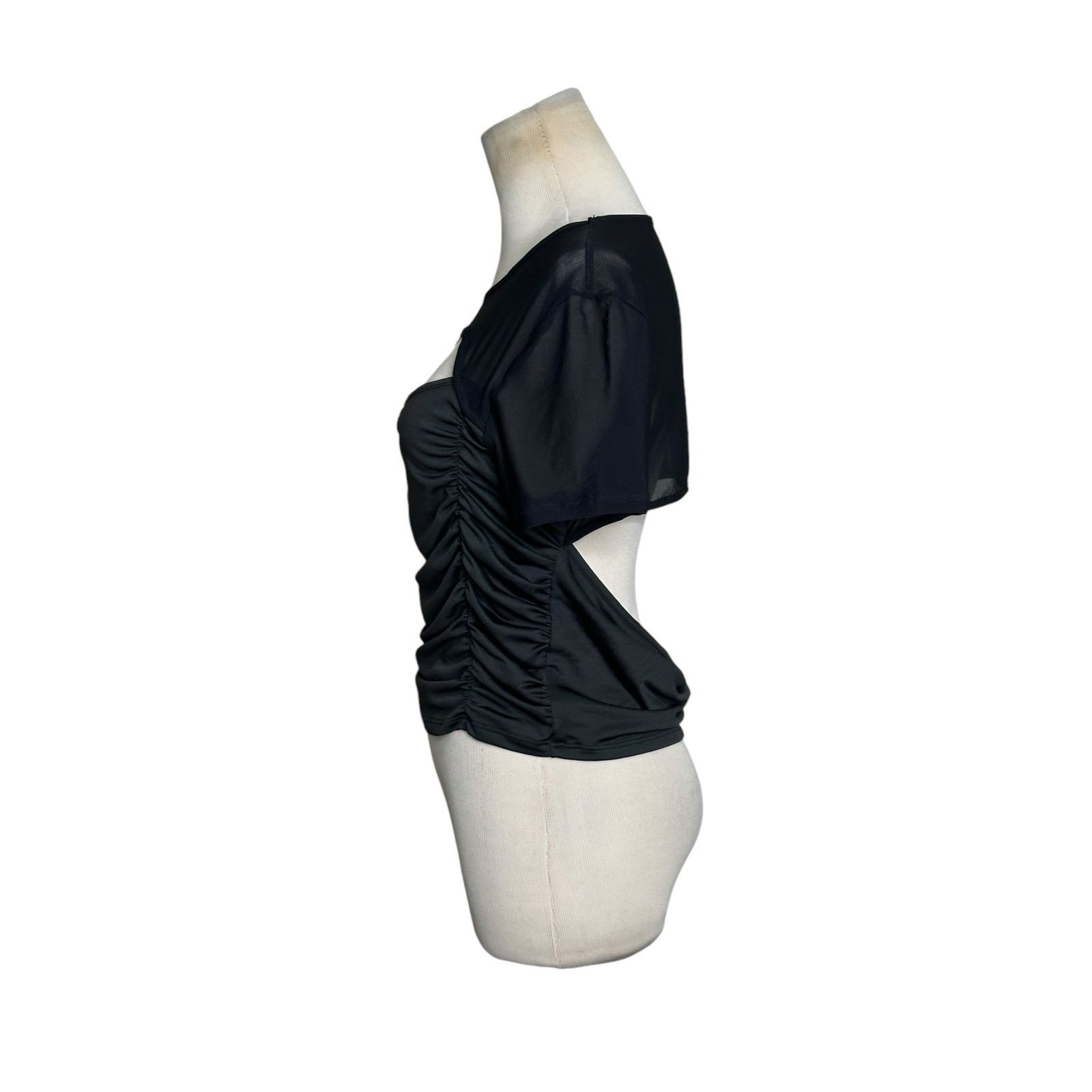Cider Cider black cut out short sleeves top size XL Size XL / US 12-14 / IT 48-50 - 4 Thumbnail