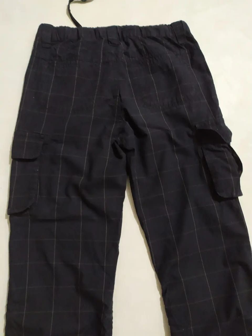 Other Unknown Japanese Black Check Cargo Wrinkle Style Pants Size US 29 - 10 Thumbnail