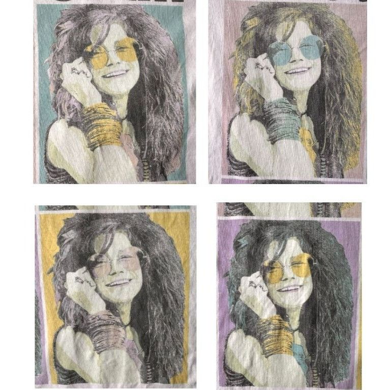 Vintage Janis Joplin T Shirt Small White Recycled Karma Pearl Bobby Size S / US 4 / IT 40 - 5 Thumbnail