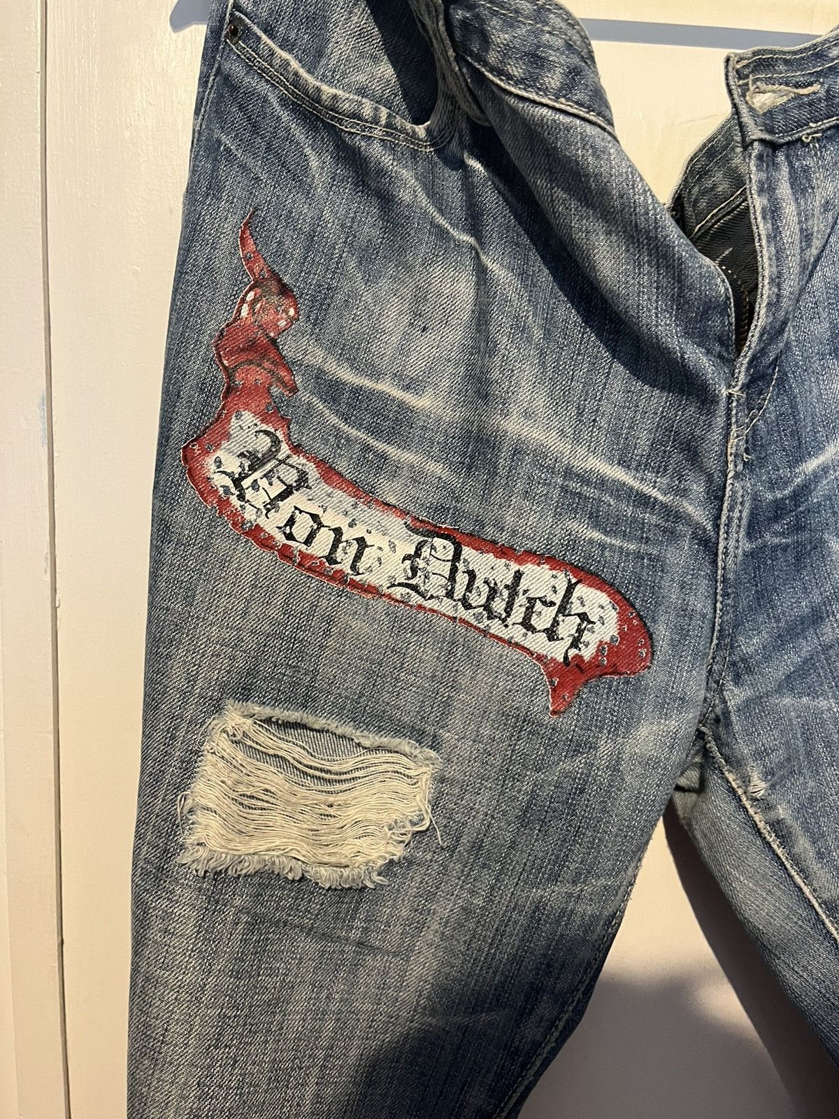 Von Dutch Vintage 90's Von Dutch Kustom Made Low-Waist Flared Jean Size 36" / US 14 / IT 50 - 5 Thumbnail