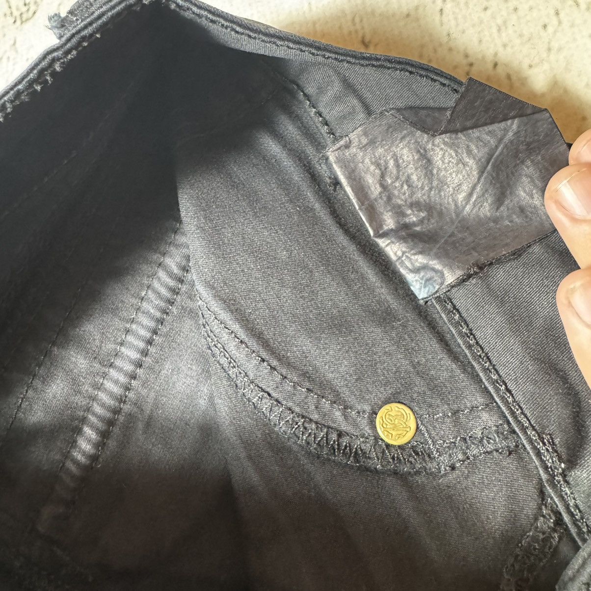 Roberto Cavalli vintage y2k roberto cavalli flared jeans washed black Size 31" - 10 Thumbnail