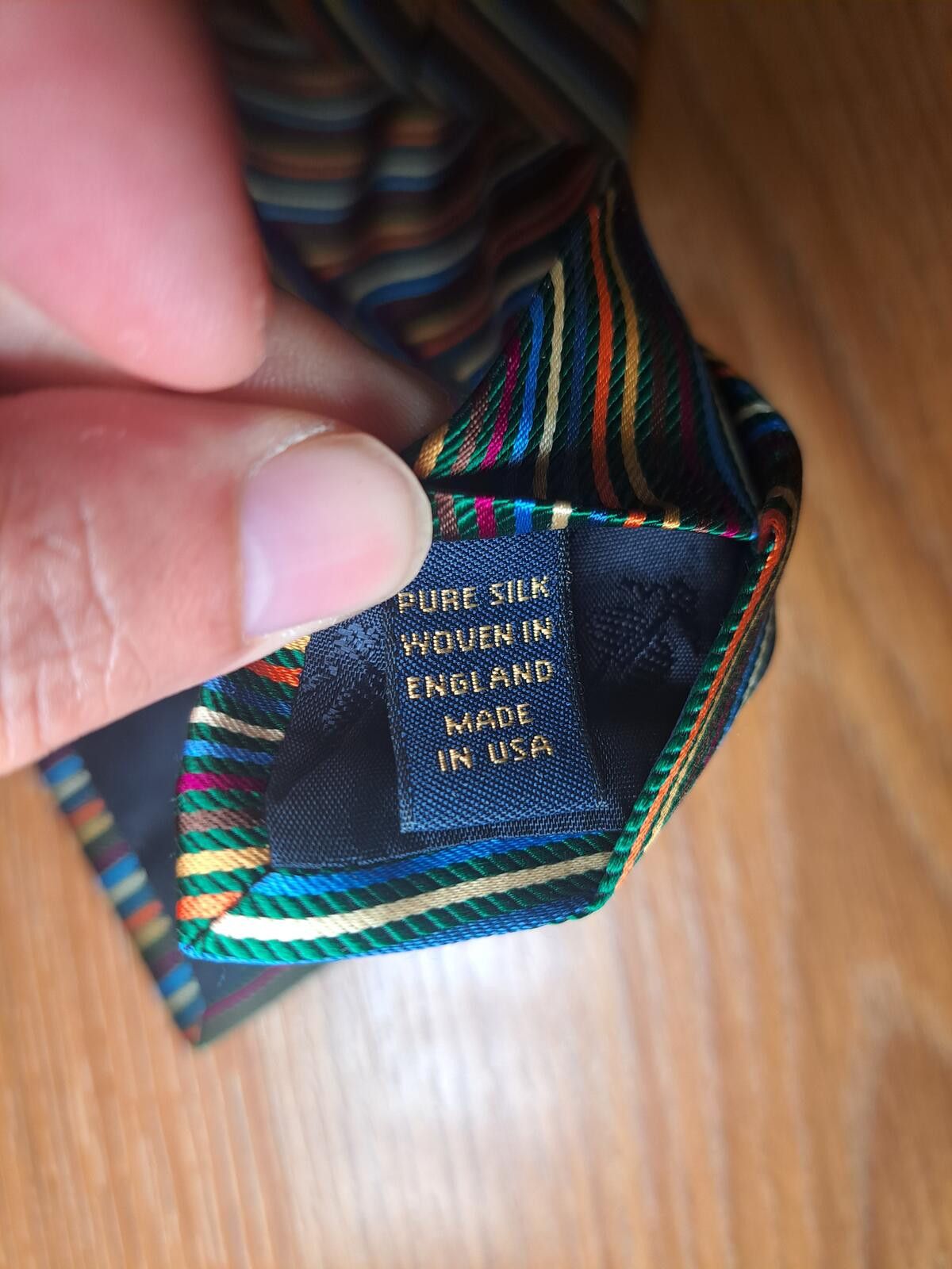 Brooks Brothers Brooks Brothers 100% Silk Tie Multicolor Striped Herringbone Size ONE SIZE - 3 Thumbnail