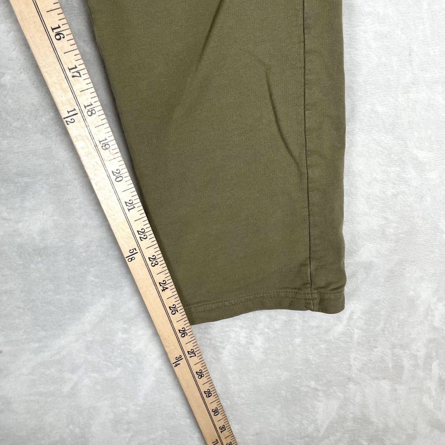 Kappa Kappa Sweatpants Green L Large Womens French Terry Elastic Waist Pockets Joggers Casual Activewear Knit Cotton Open Hem Tapered 27in Inseam KIRA OPEN Size 36" / US 14 / IT 50 - 3 Thumbnail