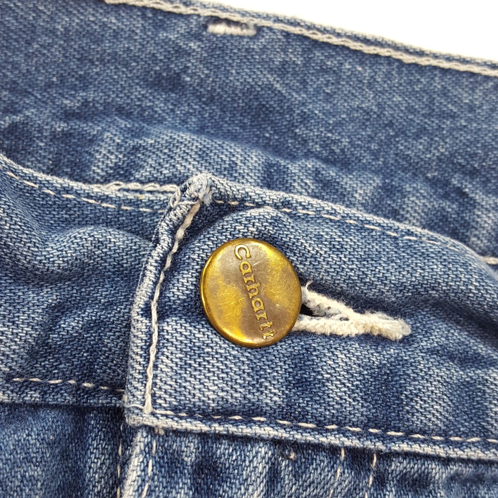 Carhartt VINTAGE Carhartt Jeans Denim 40x32 Blue Distressed Faded Grunge Workwear 90s Mens Carhartt Jeans Size US 40 / EU 56 - 4 Thumbnail