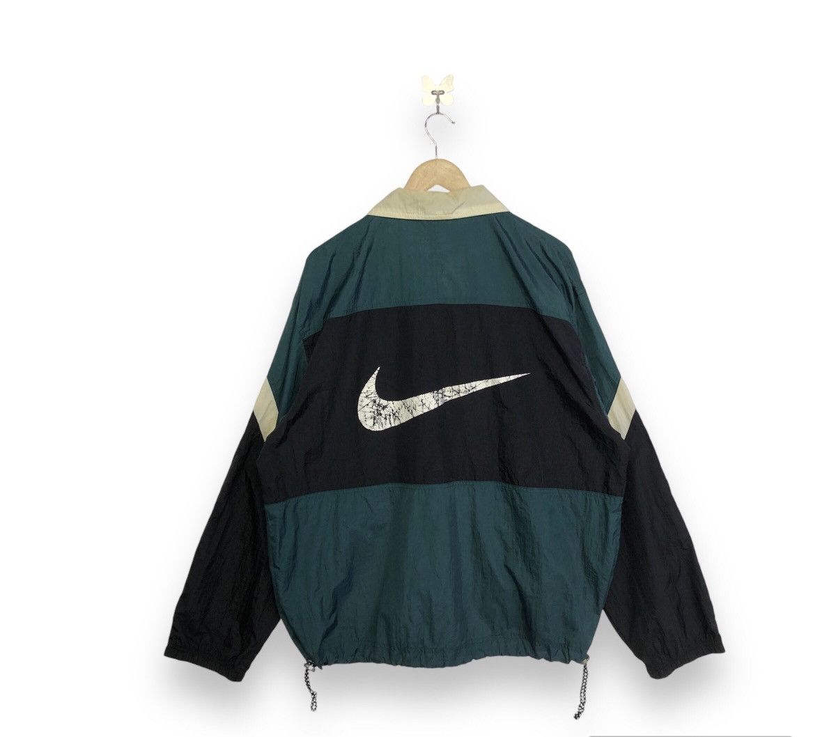 Nike Sportswear Vintage Vintage 90 Nike Big Swoosh Windbreaker Light Jacket Grailed