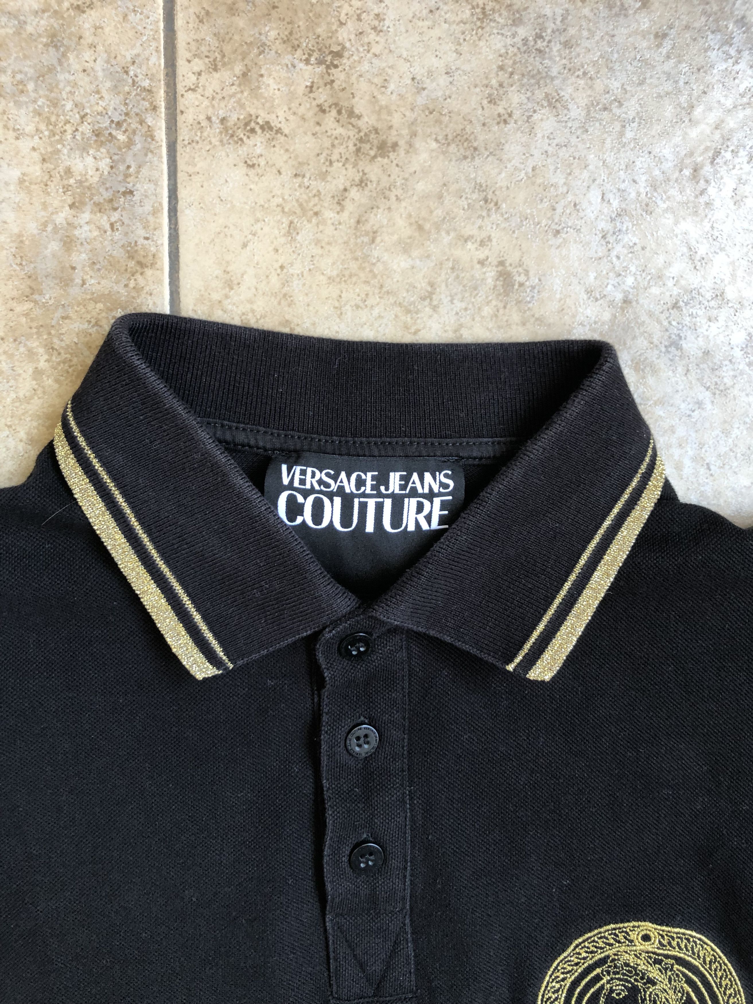 Versace Jeans Couture Versace Jeans Couture Black Polo T-Shirt Cotton Size US S / EU 44-46 / 1 - 12 Thumbnail