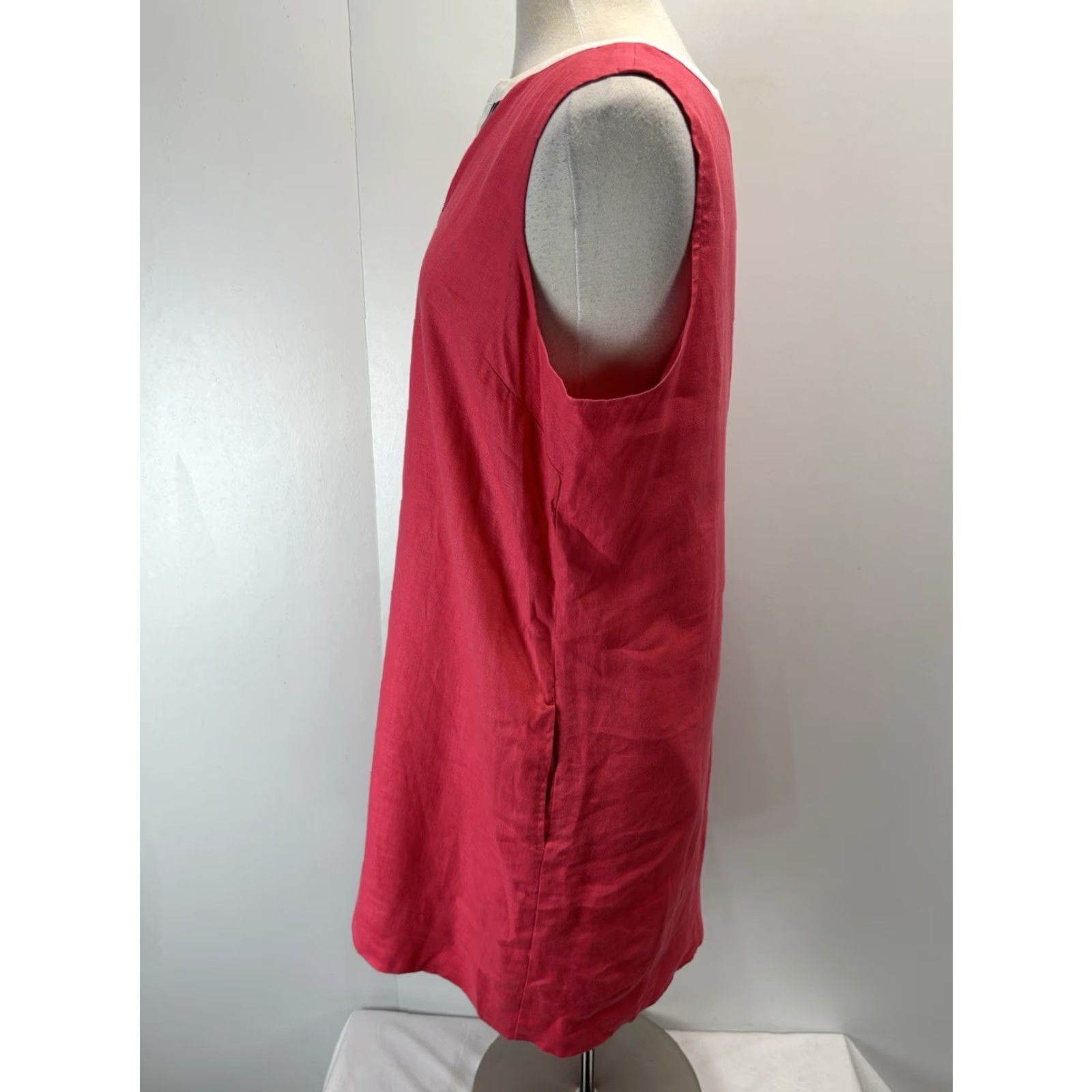 Tommy Bahama VINTAGE Tommy Bahama Linen Shift Dress Women Large Pink Beach Pockets Summer Casual Size L / US 10 / IT 46 - 2 Thumbnail