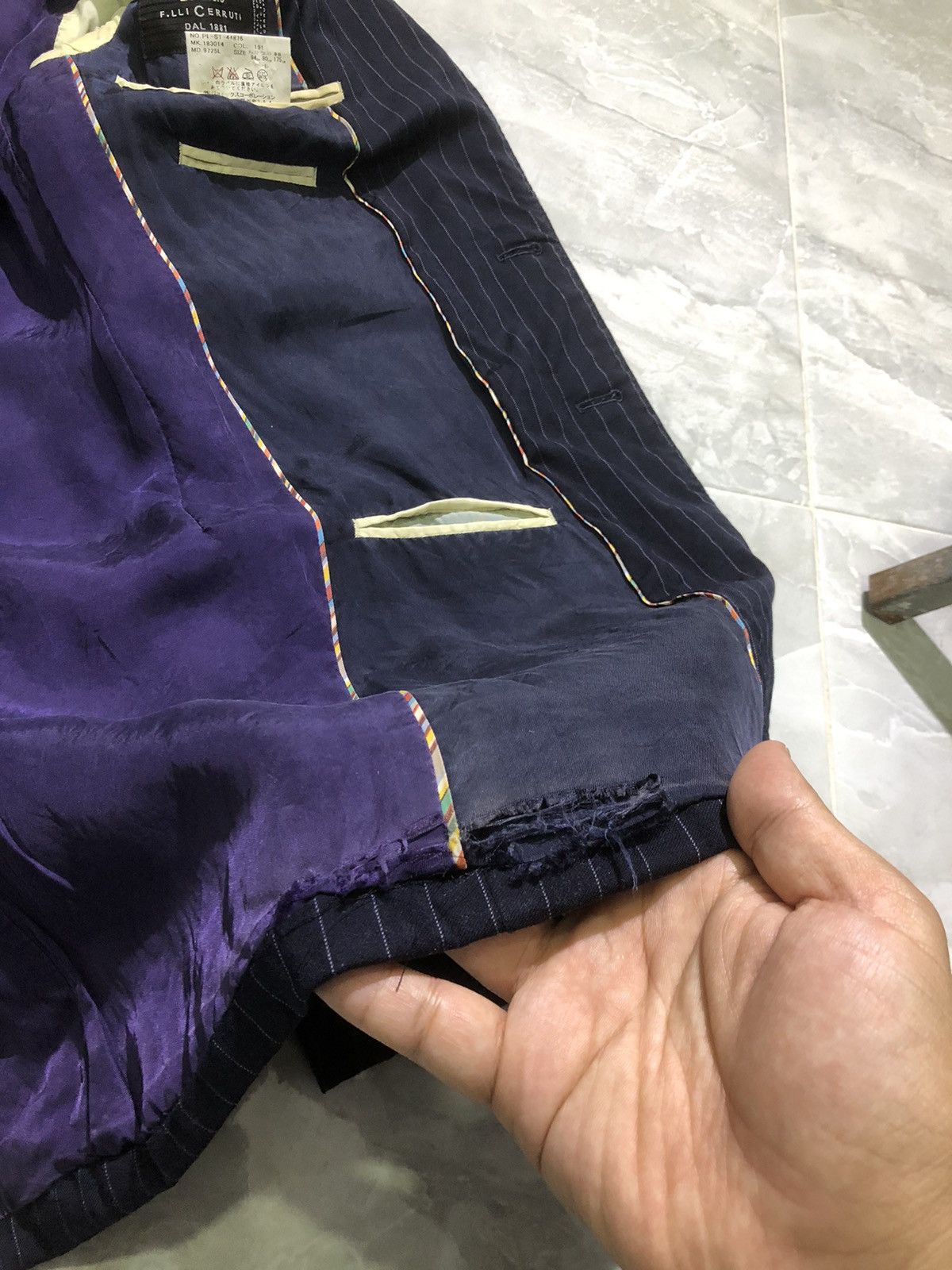 Cerruti 1881 × Paul Smith Paul Smith x Lanificio Cerruti stripe blazer single breasted Size 38R - 15 Thumbnail