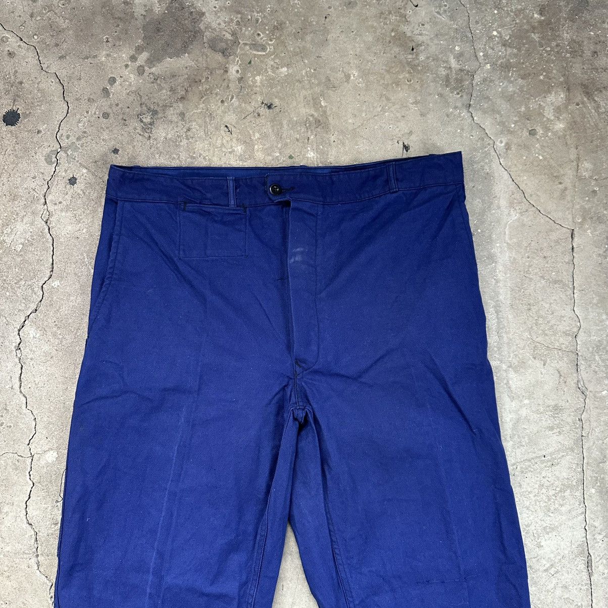 Le Laboureur 1970ʼs Vintage utility French HBT Sanfor Cotton Work Pants Size US 38 / EU 54 - 3 Thumbnail