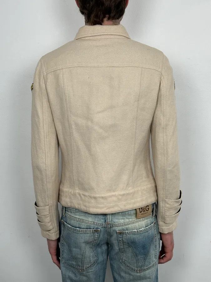 Moschino 2000s Moschino Beige Cropped Patchwork Bondage Jacket Size S / US 4 / IT 40 - 3 Thumbnail