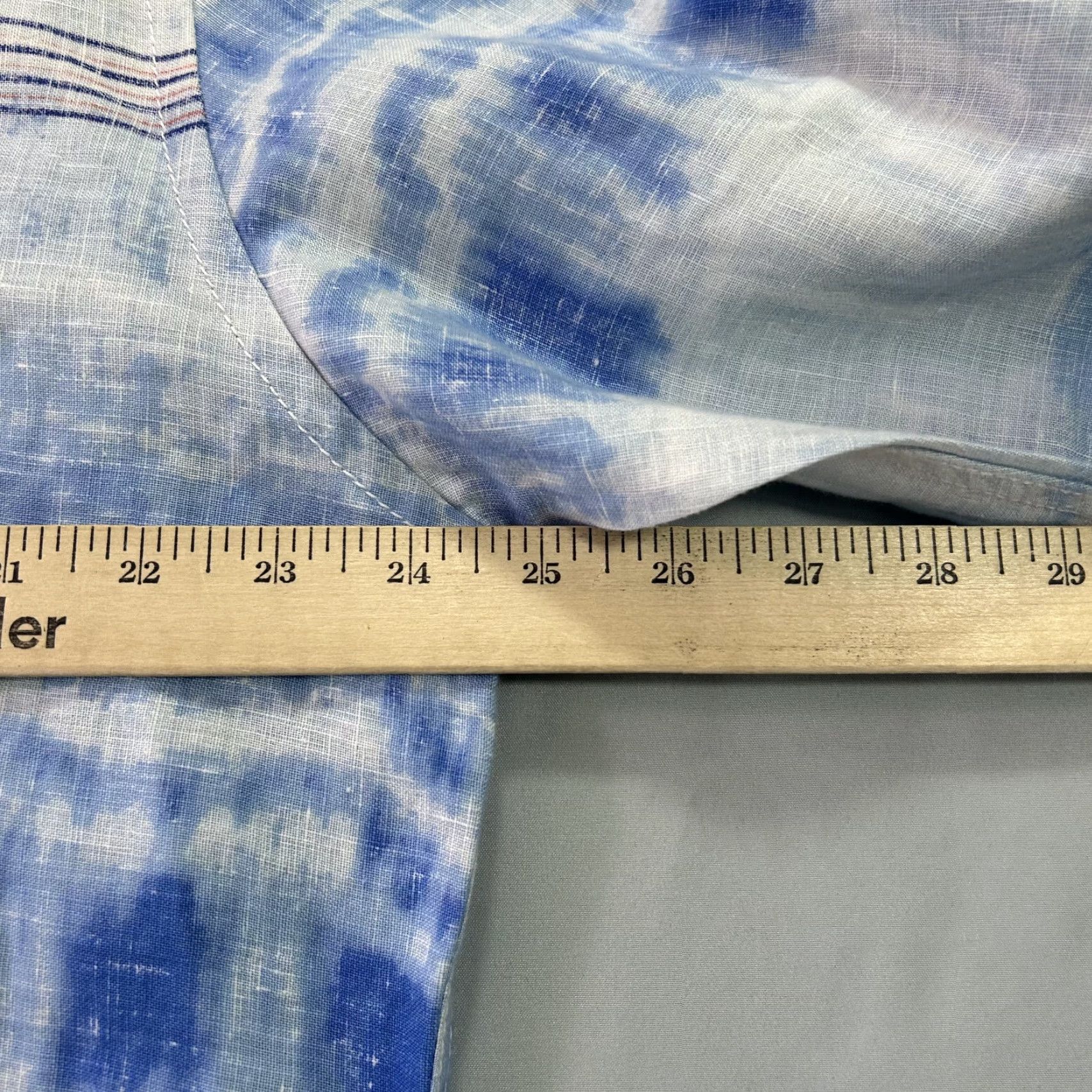 Tommy Bahama Tommy Bahama Relax Shirt Mens XL Blue Striped Linen Hawaiian Button Up Adult Size US XL / EU 56 / 4 - 7 Thumbnail