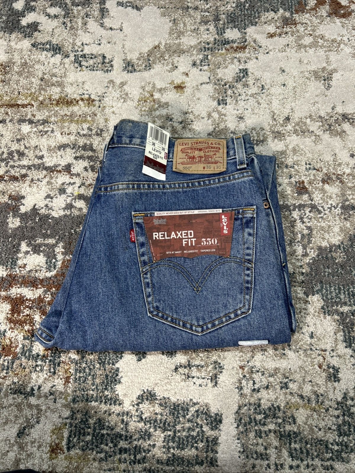 Levi's Vintage Y2k Levi’s 550 Relaxed Fit Denim Jeans Deadstock Size US 36 / EU 52 - 3 Thumbnail
