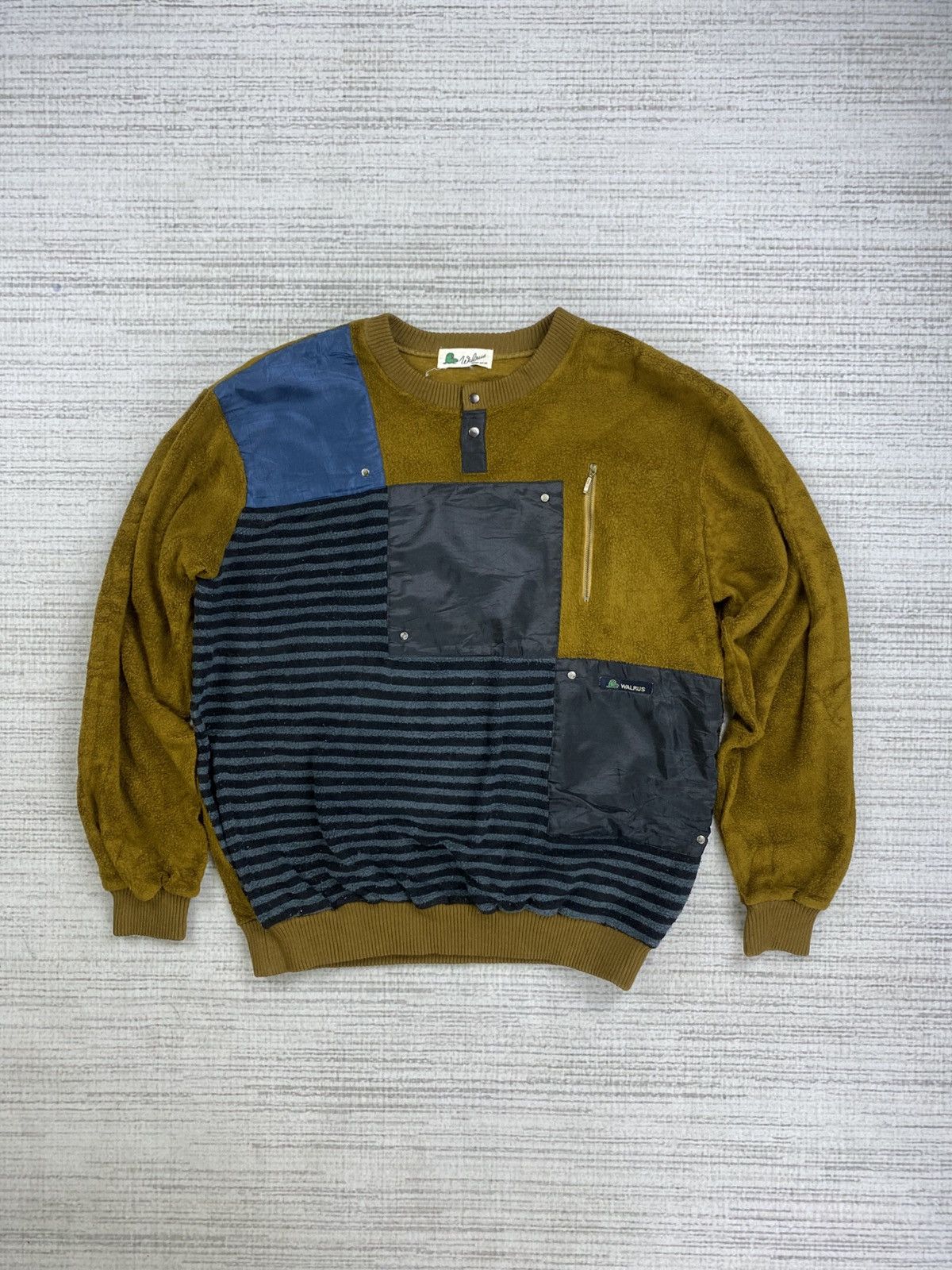 Vintage 80s Walrus Sportwear Color Block Sweatshirt