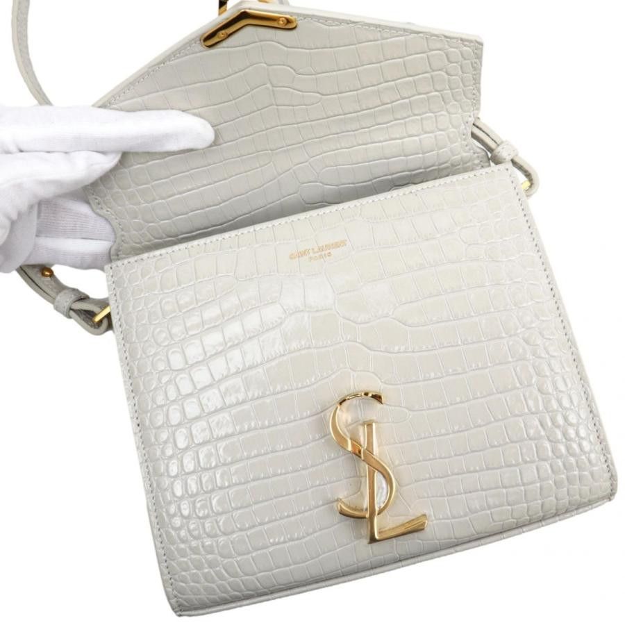 Saint Laurent Paris o1b1hav110824 Size: OS / Mini Top Handle Bag in Soft Cream Size ONE SIZE - 6 Thumbnail