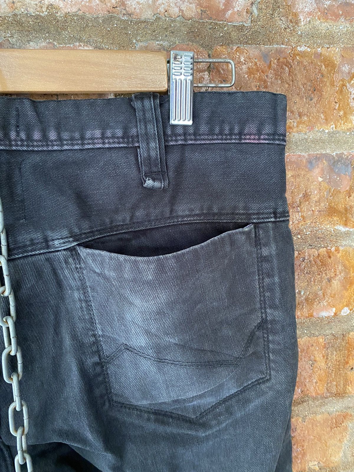 Japanese Brand × Lad Musician × Nonnative 2000s Nonactive black raw denim pants Size US 33 - 13 Thumbnail