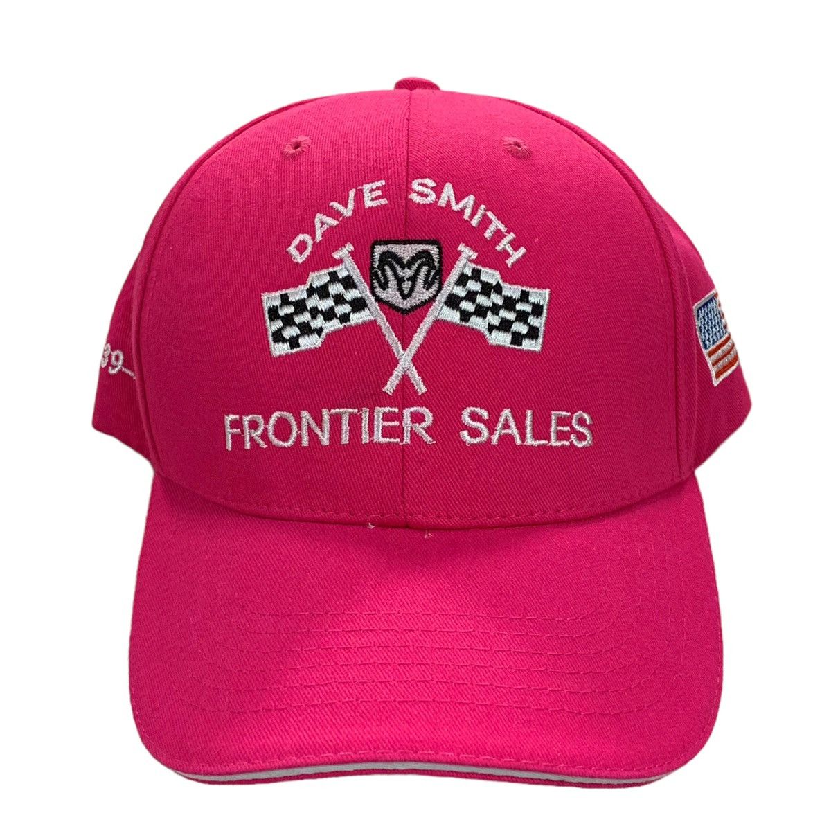 Vintage VTG Dave Smith Frontier Sales Coeir D'Alene Idaho Pink Hat Size ONE SIZE - 1 Thumbnail