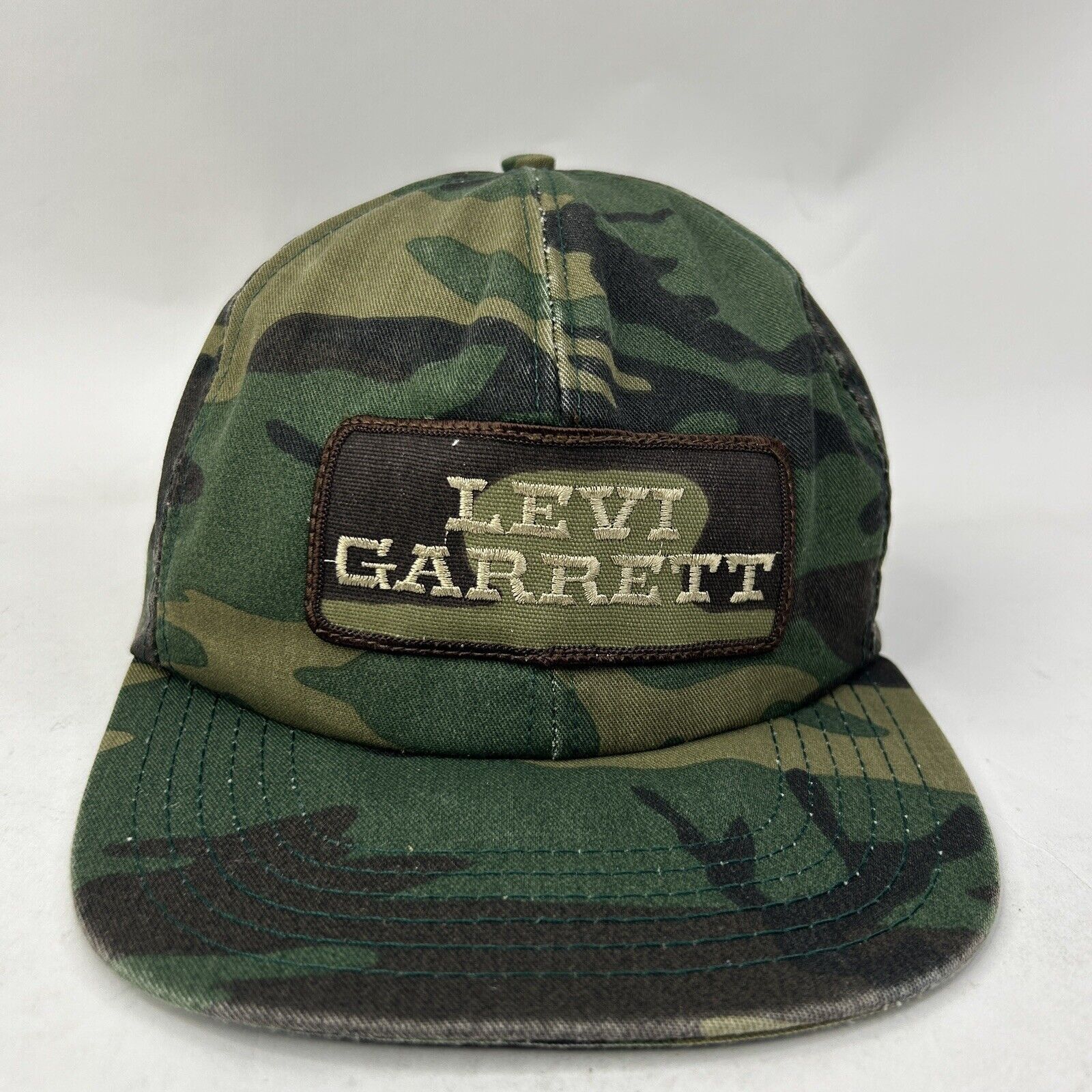 Vintage Vintage 80’s Levi Garrett Chewing Tobacco Camo Hat 2024 Size ONE SIZE - 1 Thumbnail