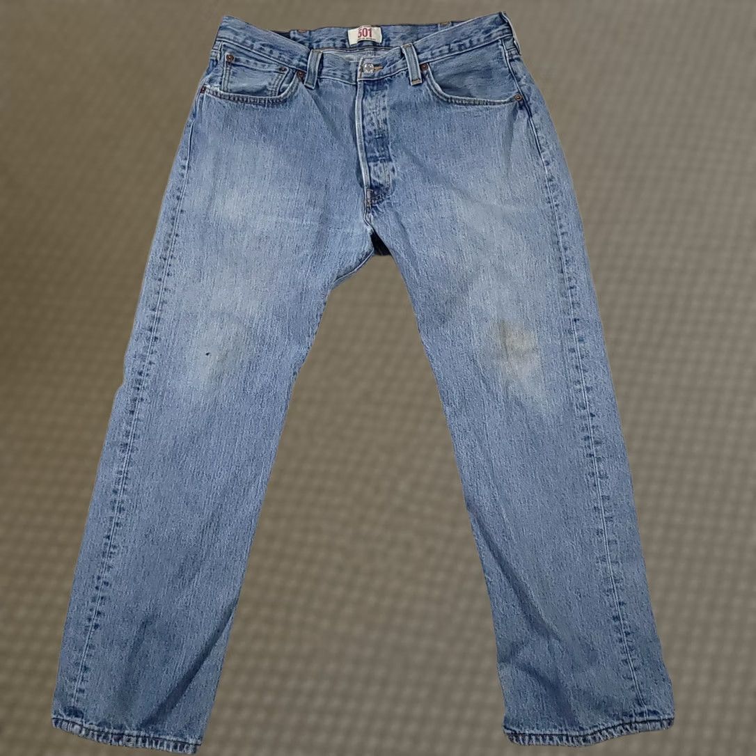 Levi's VINTAGE Levi's 501 Original Fit Button Fly Straight Leg Jeans Mens 38x30 Workwear Grunge Size US 38 / EU 54 - 1 Thumbnail