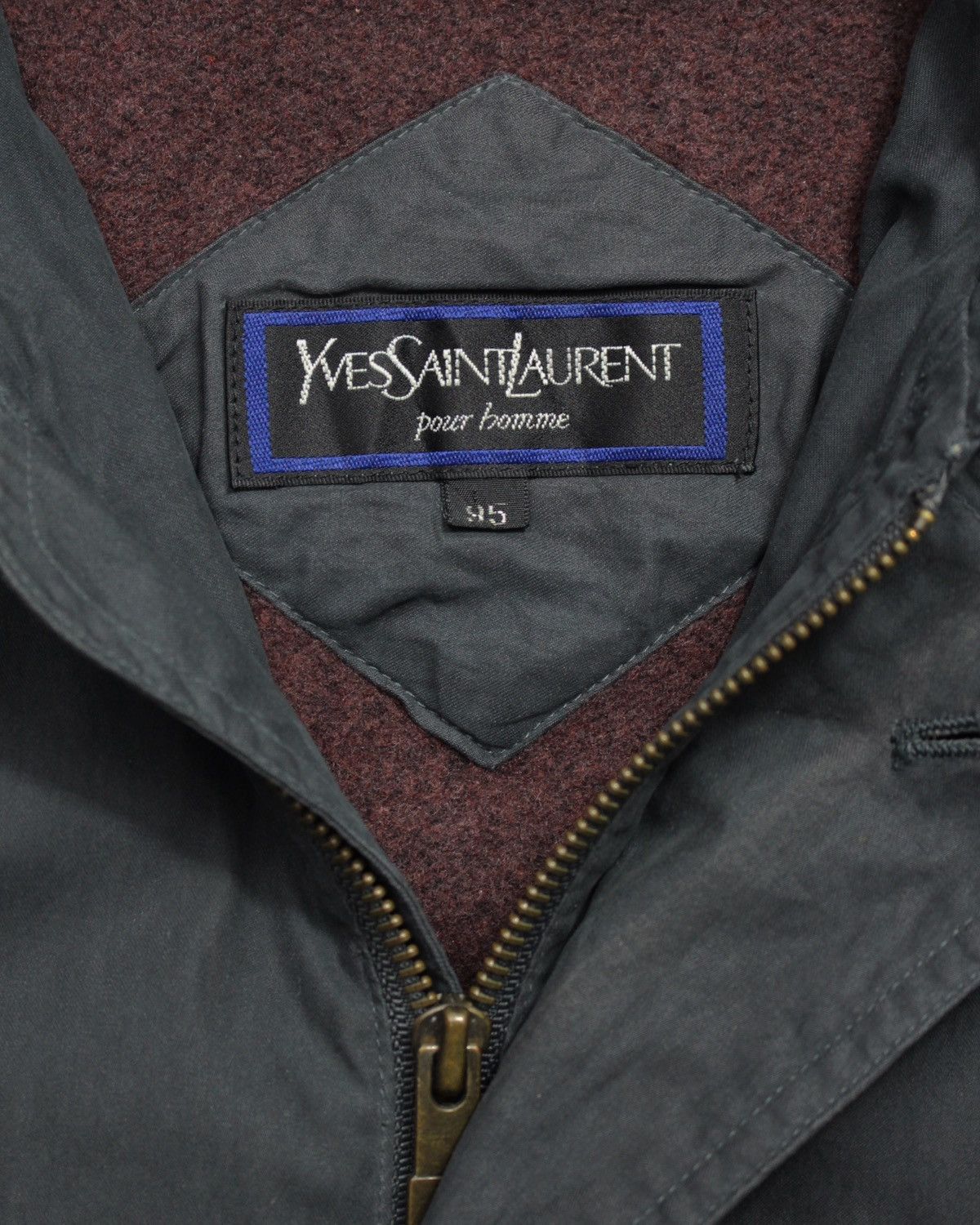 Vintage 1990S YSL POUR HOMME WOOL LINED LONG COAT Size US XL / EU 56 / 4 - 5 Thumbnail